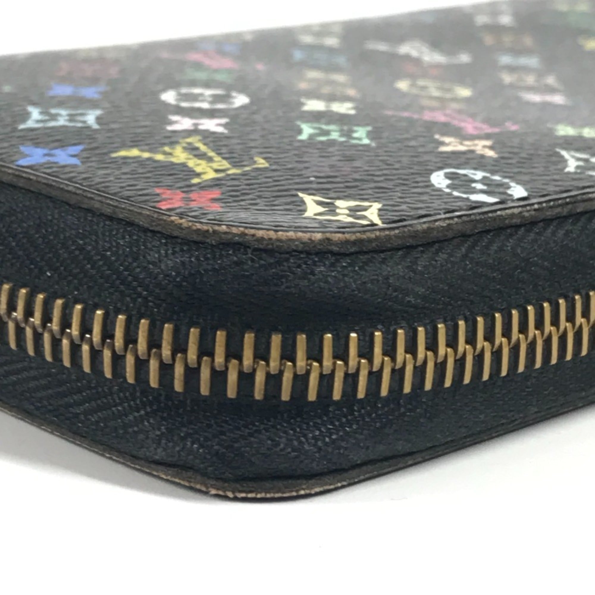Louis Vuitton Black Multi-Color Noir Monogram Multicolore Canvas Long Wallet (Bi-Fold) (Pre-Owned)