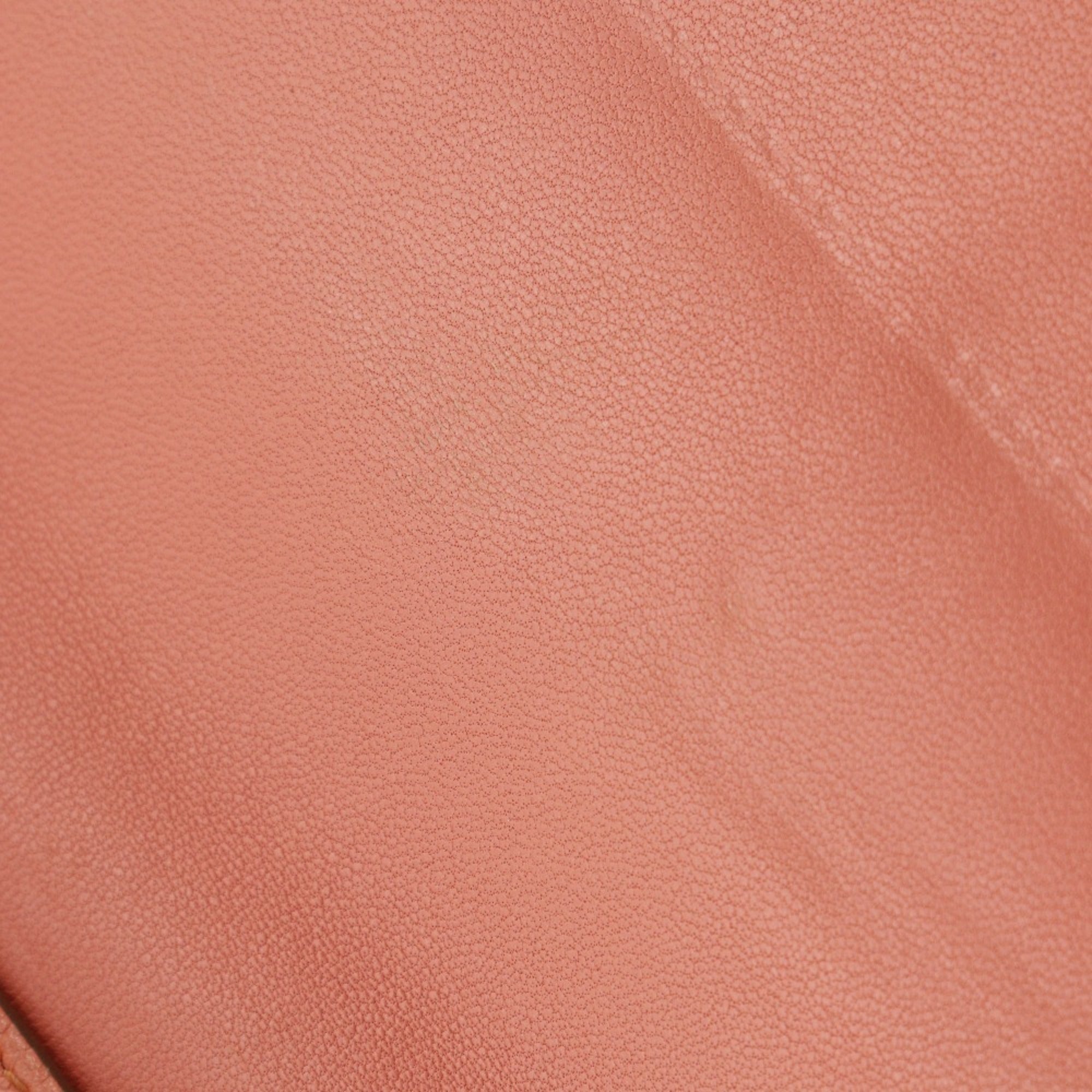 Hermes Pink Chevre Leather Long Wallet (Bi-Fold) (Pre-Owned)