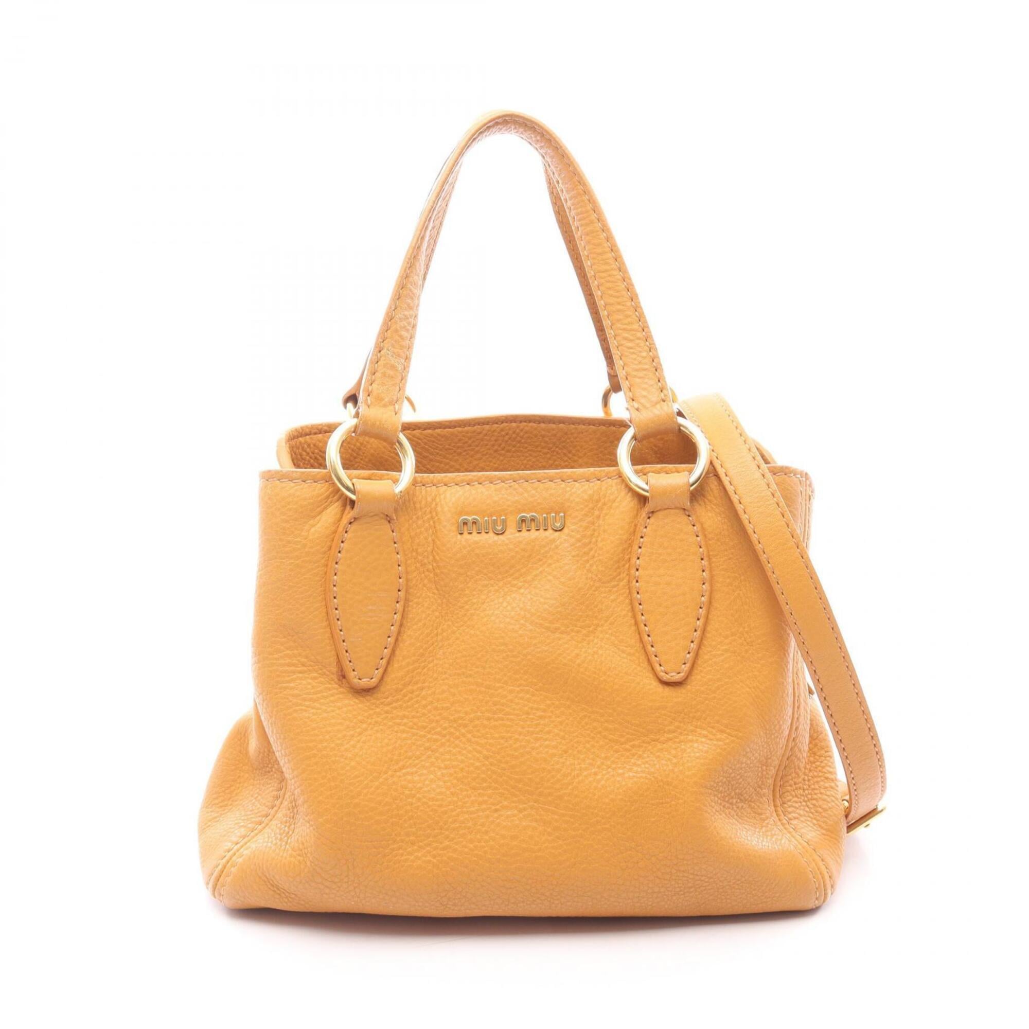 Miu Miu Yellow Leather Handbag (Pre-Owned)