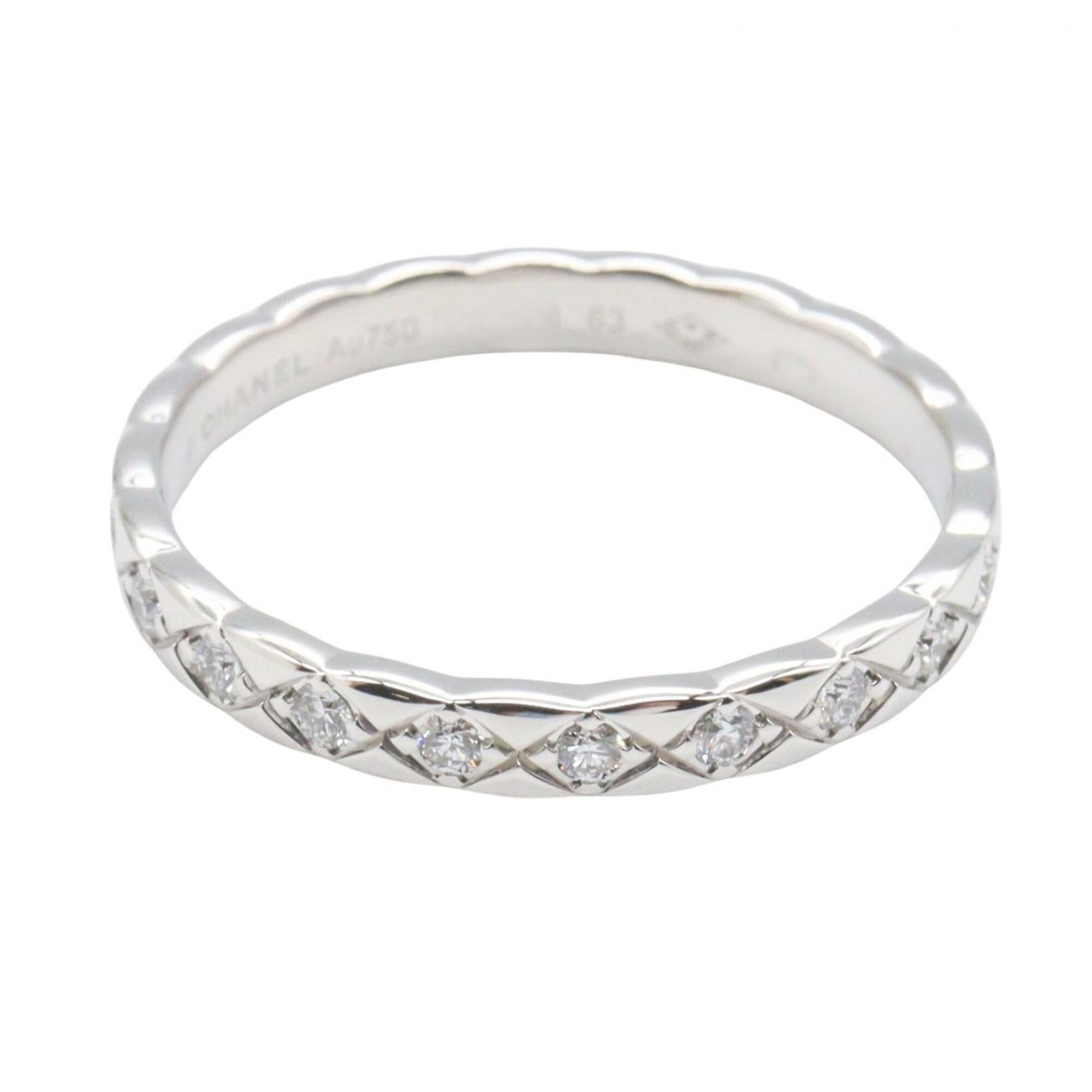 Chanel Silver Clear White Gold (18K) Band Ring (Pre-Owned)
