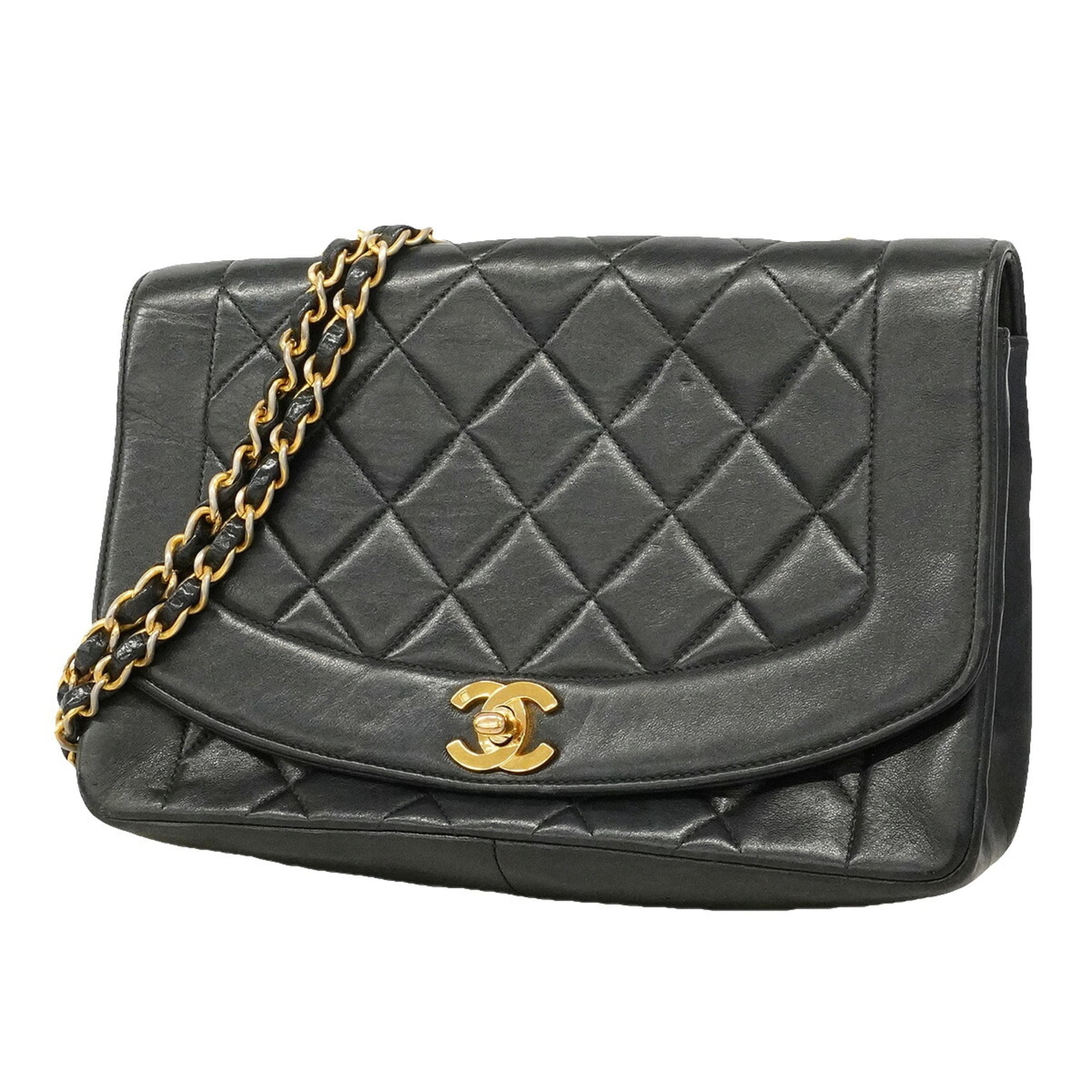 Chanel Black Leather Shoulder Bag (Pre-Owned)