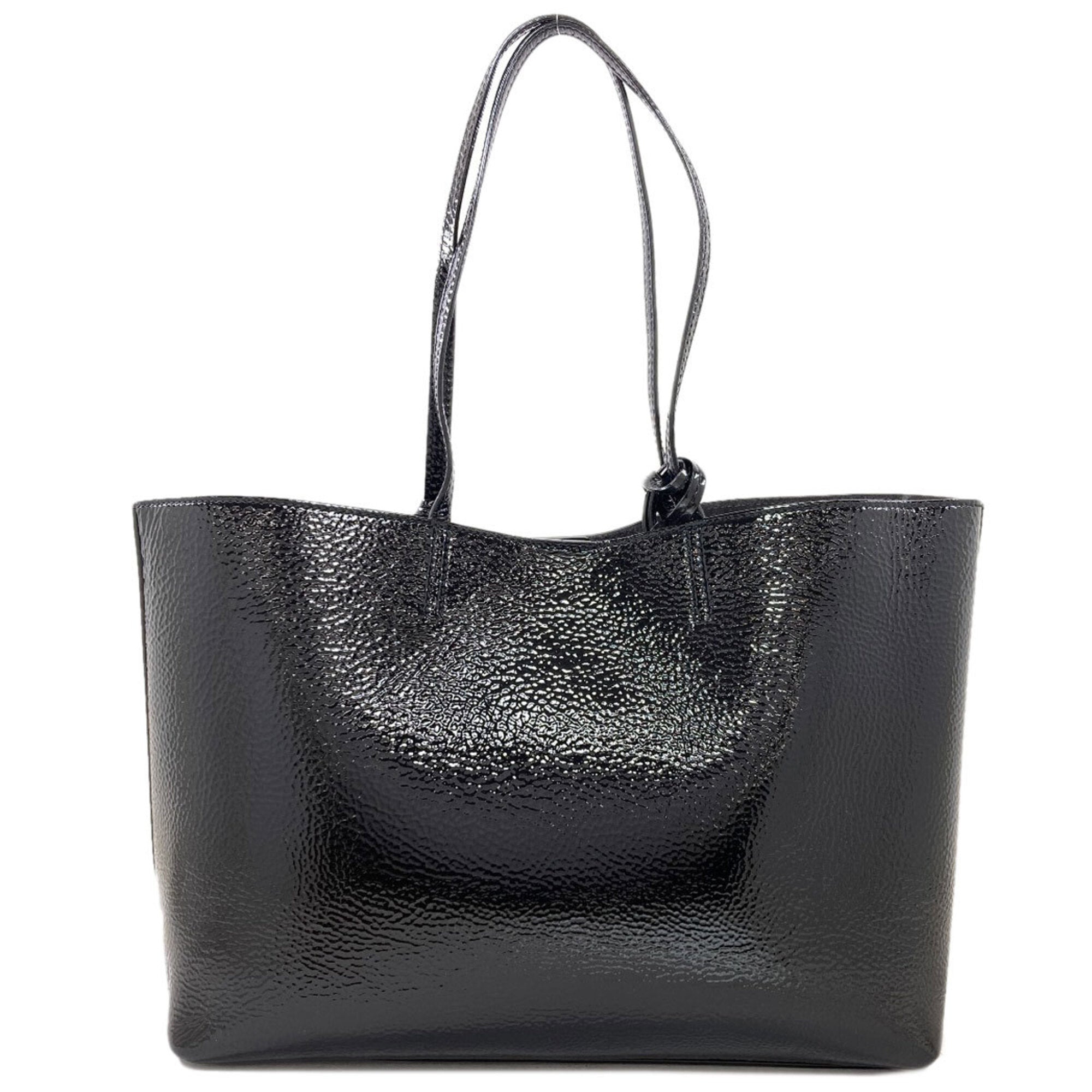 Jimmy Choo Black Patent Leather Pouch Tote Bag (Pre-Owned)