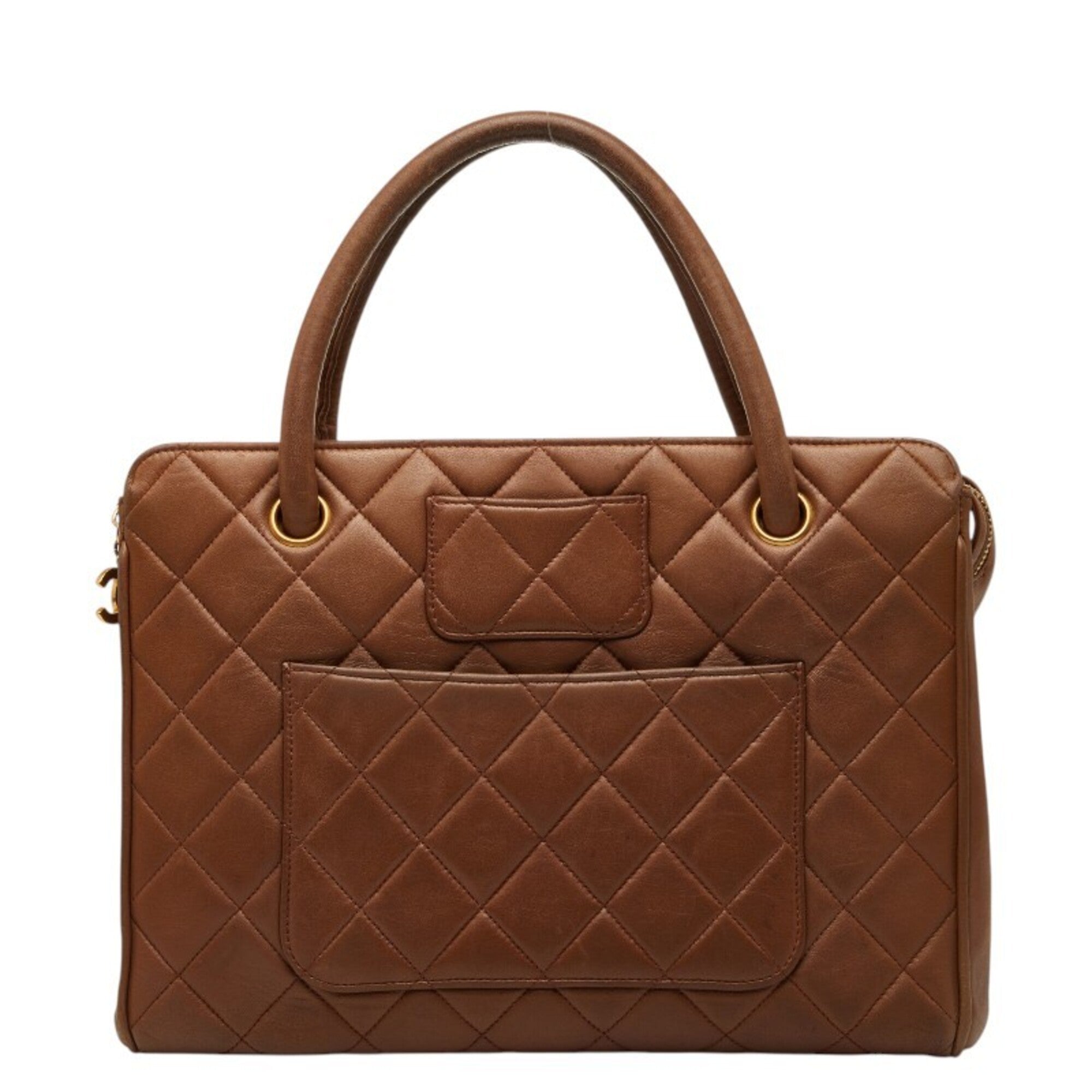 Chanel Matelasse Brown Leather Handbag (Pre-Owned)