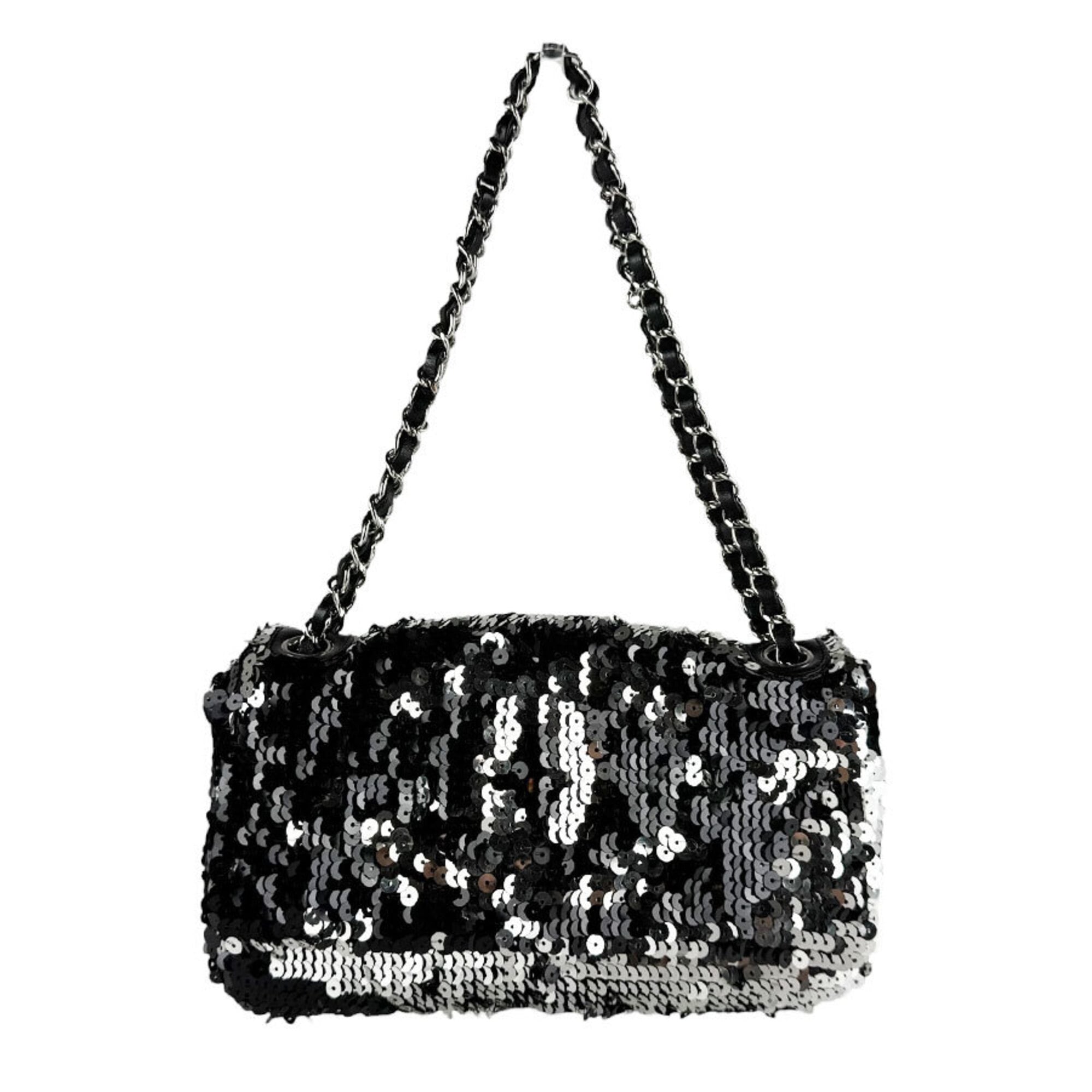 Chanel Black Spangles Leather Shoulder Bag (Pre-Owned)