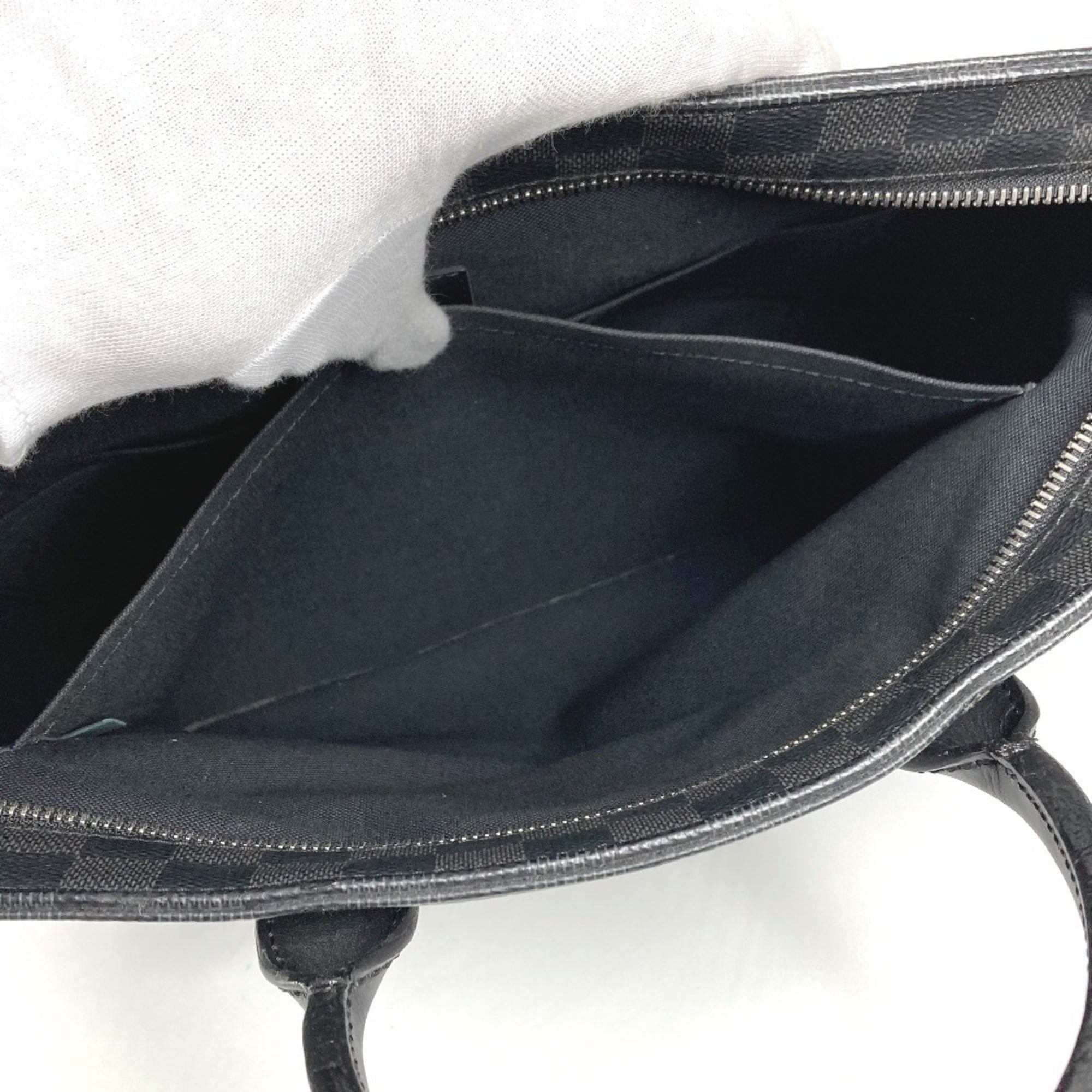 Louis Vuitton Black Damier Graphite Canvas Briefcase Handbag Shoulder Bag Tote Bag (Pre-Owned)