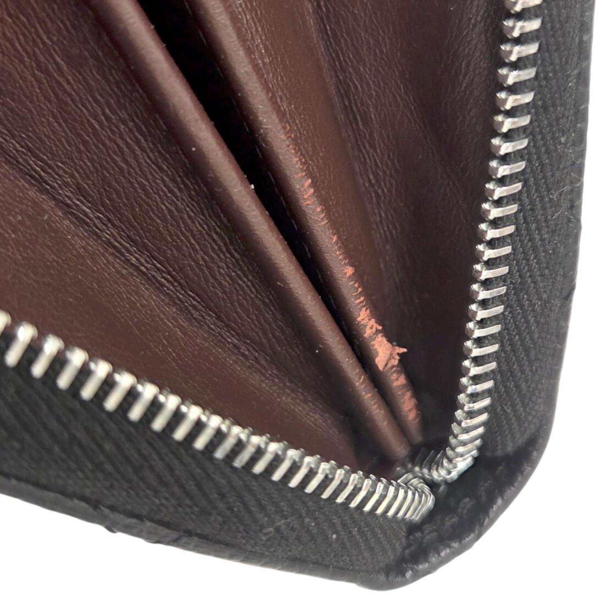 Chanel Black Grained Calfskin Long Wallet (Bi-Fold) (Pre-Owned)