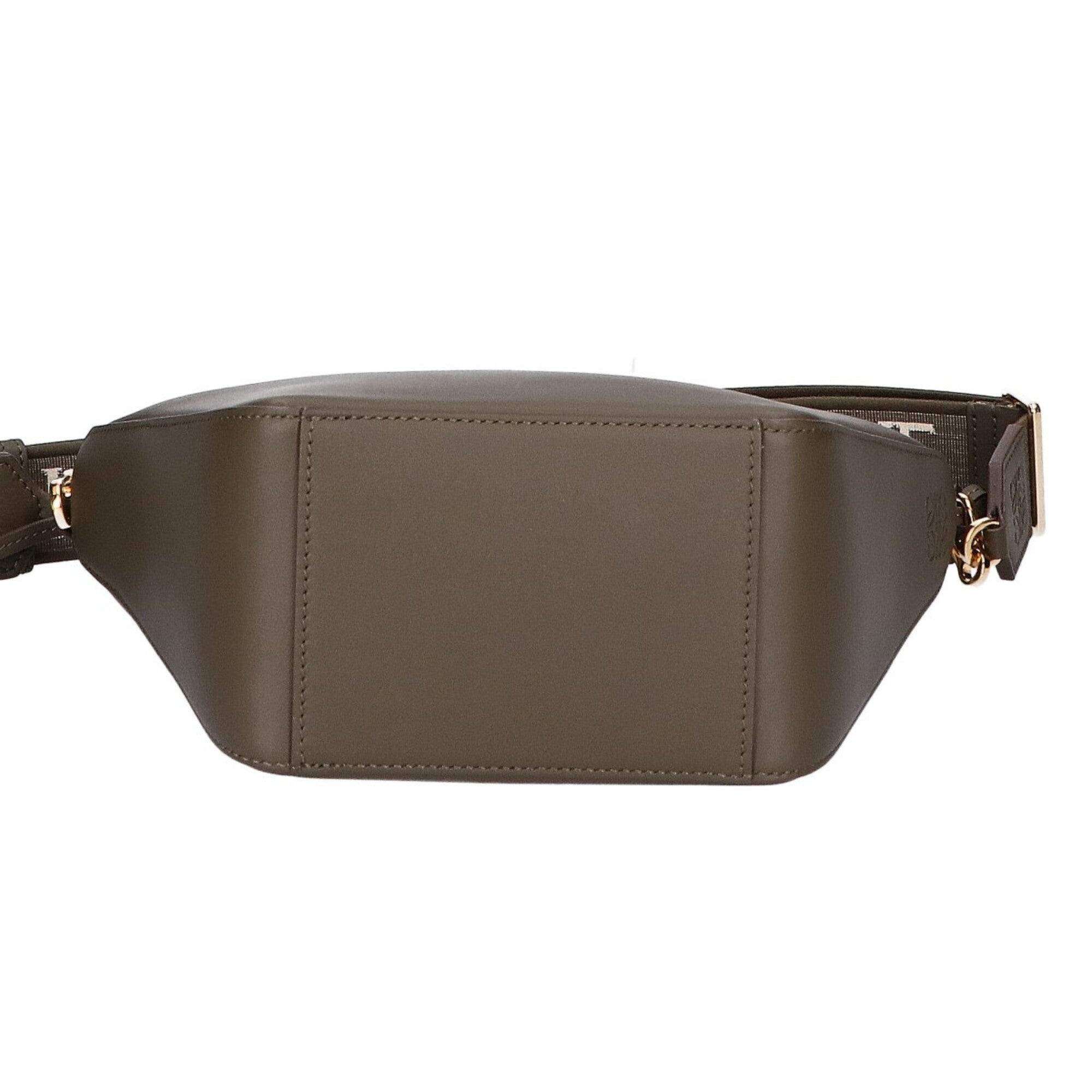 Loewe Dark Khaki Green Leather Shoulder Bag (Pre-Owned)