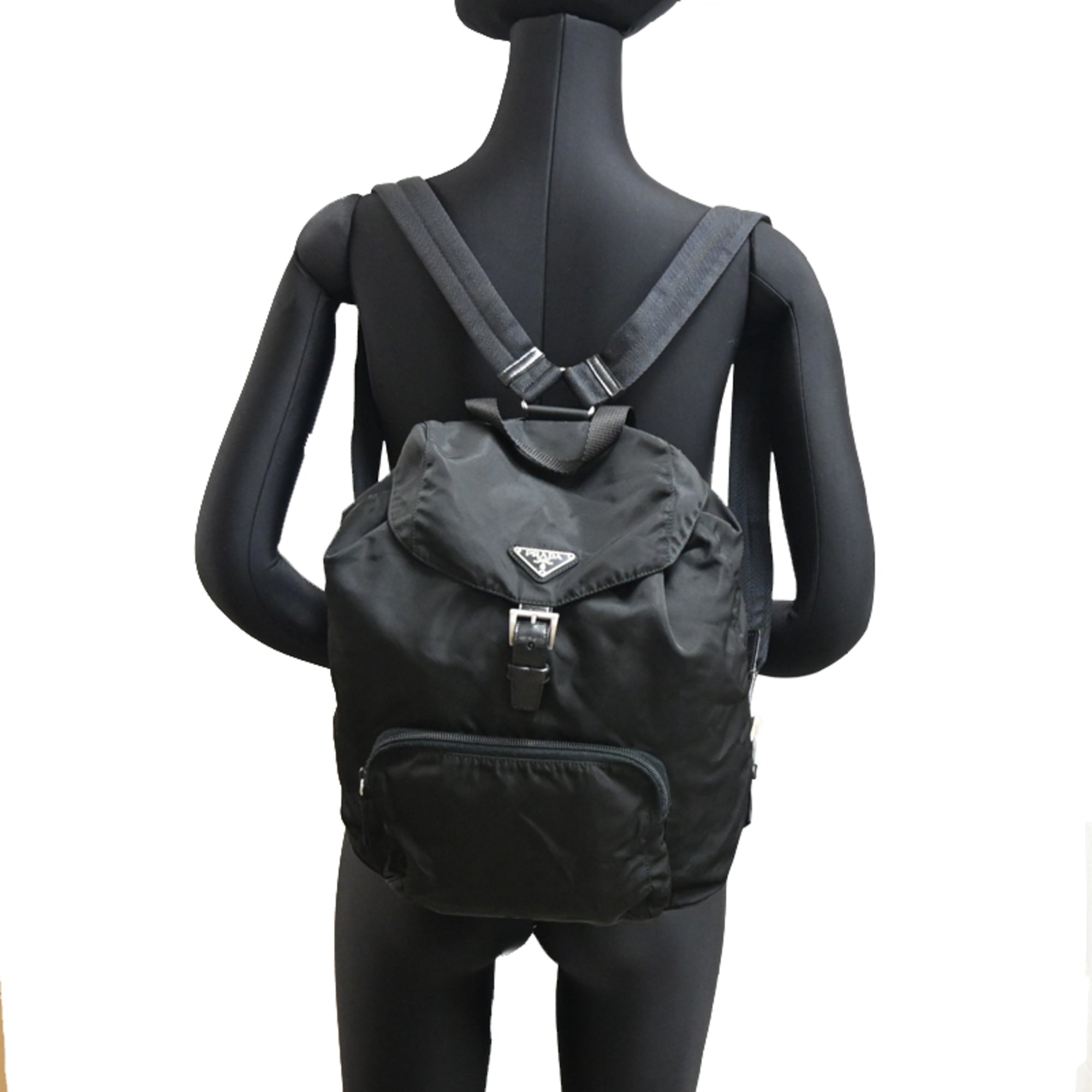 Prada Black Nylon Backpack (Pre-Owned)