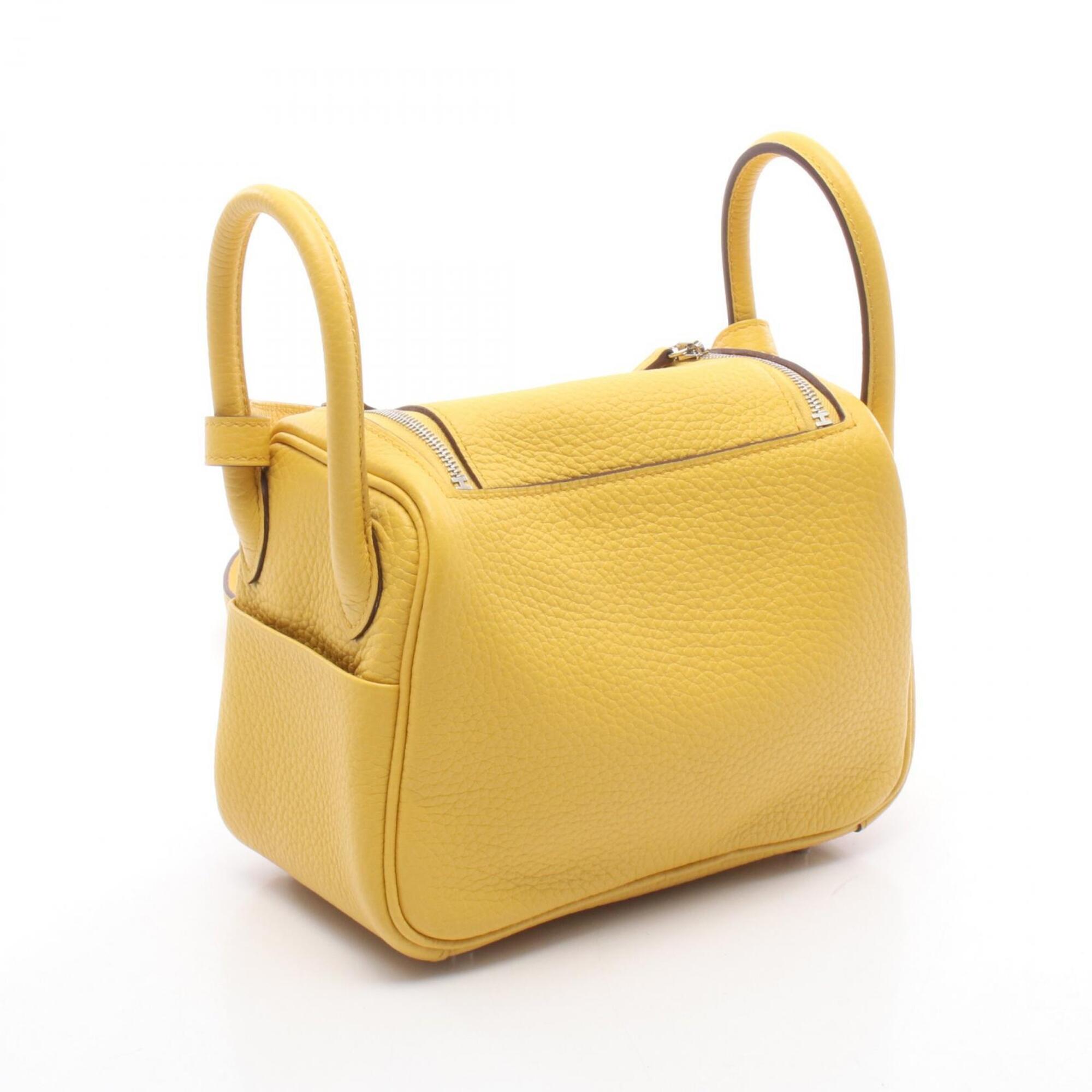 Hermes Yellow Taurillon Clemence Leather Handbag Shoulder Bag (Pre-Owned)