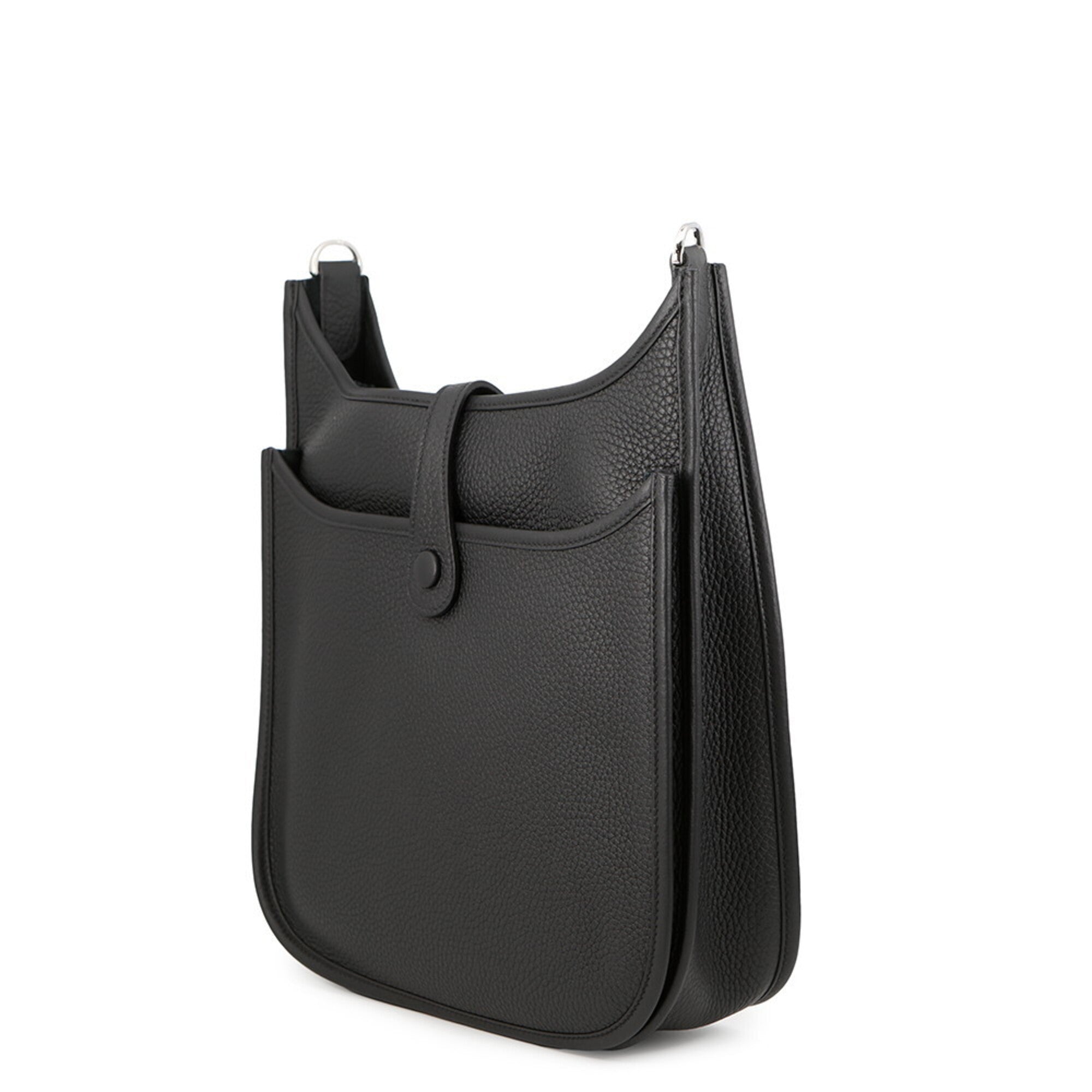 Hermes Black Taurillon Clemence Leather Shoulder Bag (Pre-Owned)