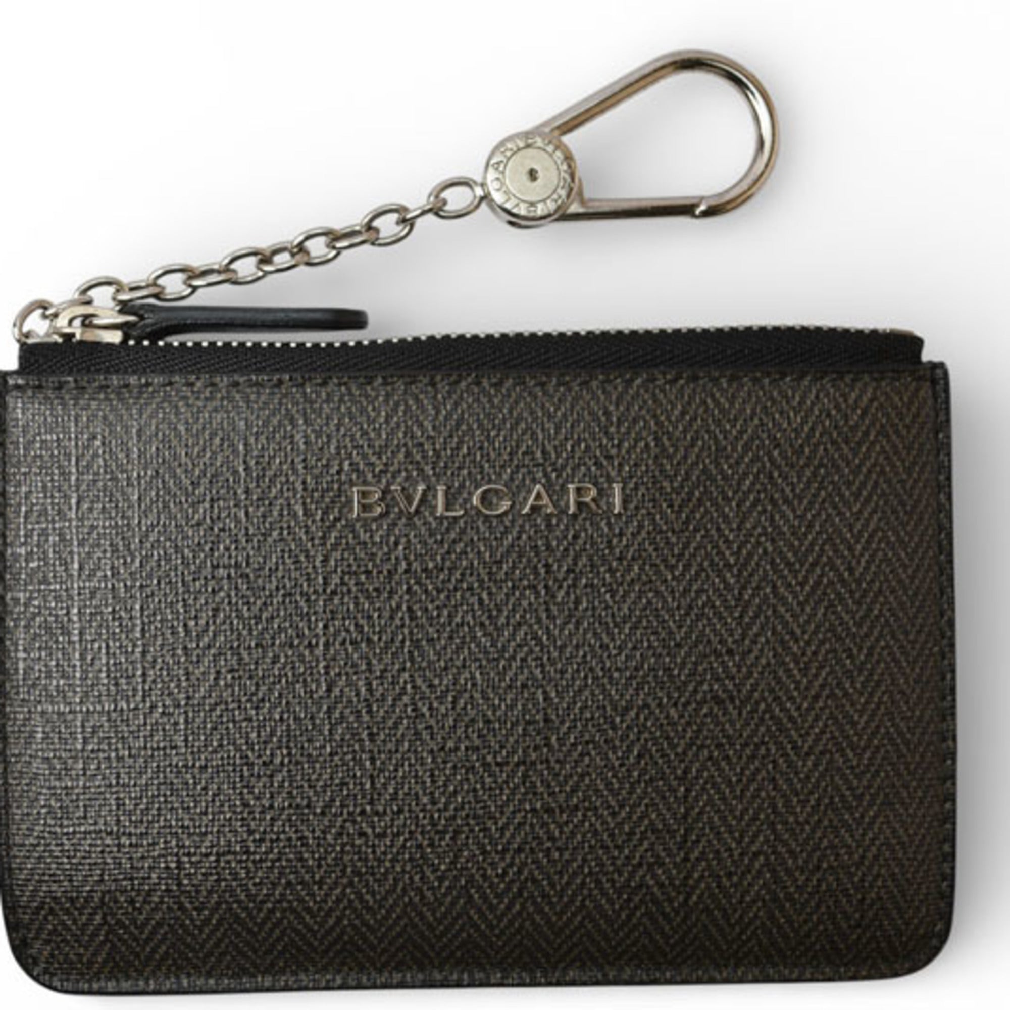 Bvlgari Gray Pvc Coin Purse/Coin Case (Pre-Owned)