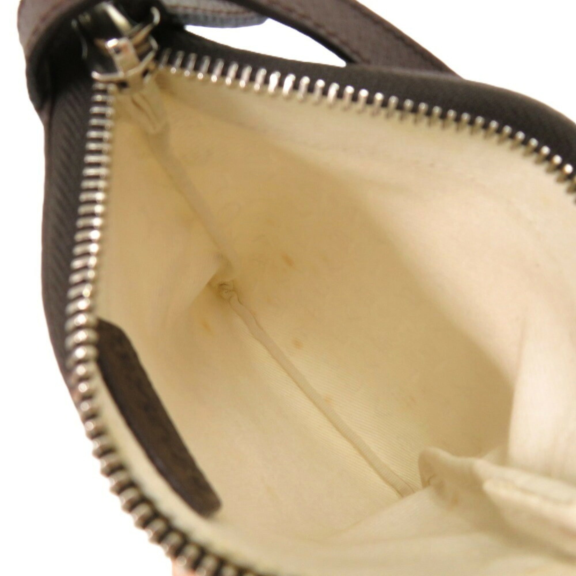 Bvlgari Beige Brown Leather Canvas Shoulder Bag (Pre-Owned)