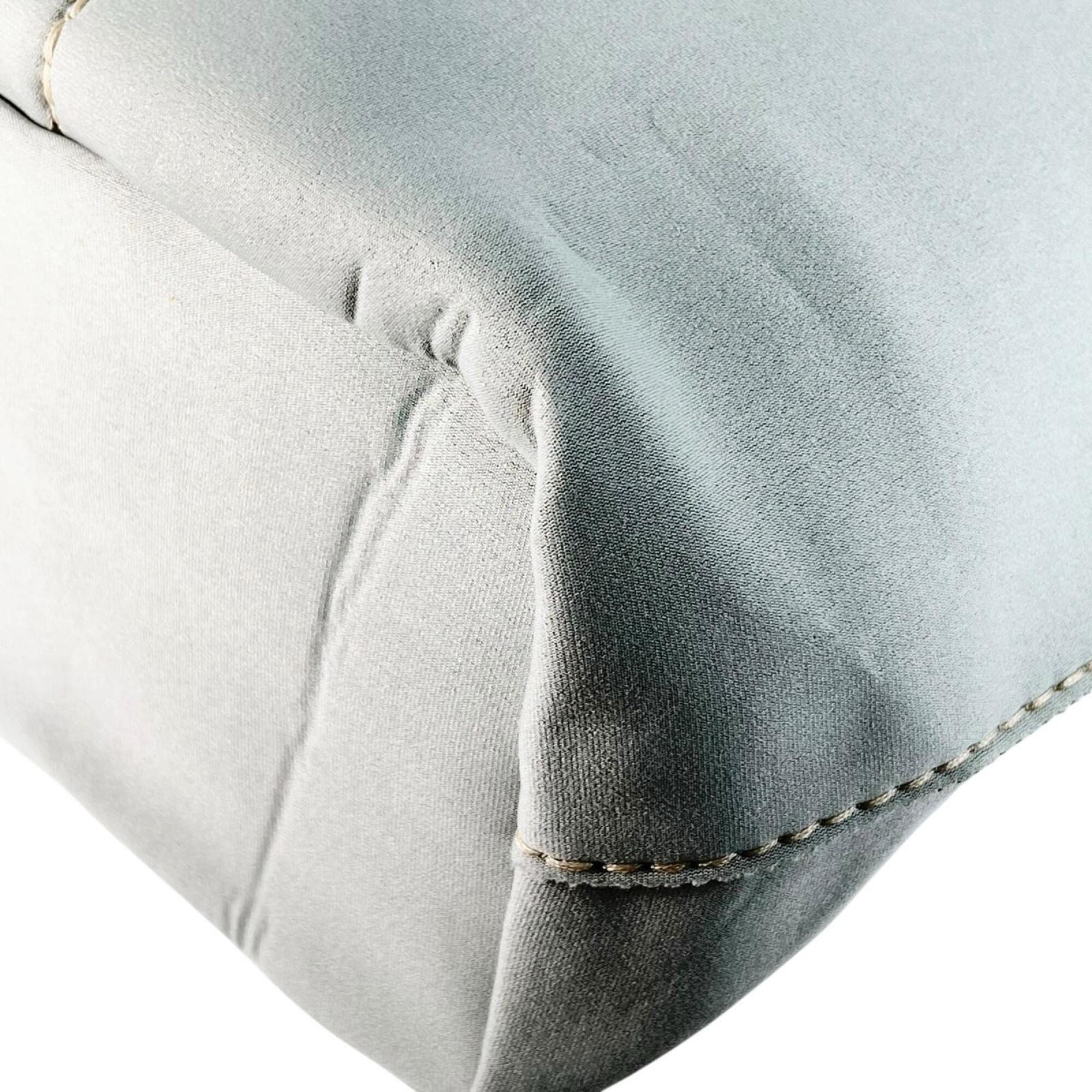 Prada Gray Leather Neoprene Tote Bag (Pre-Owned)
