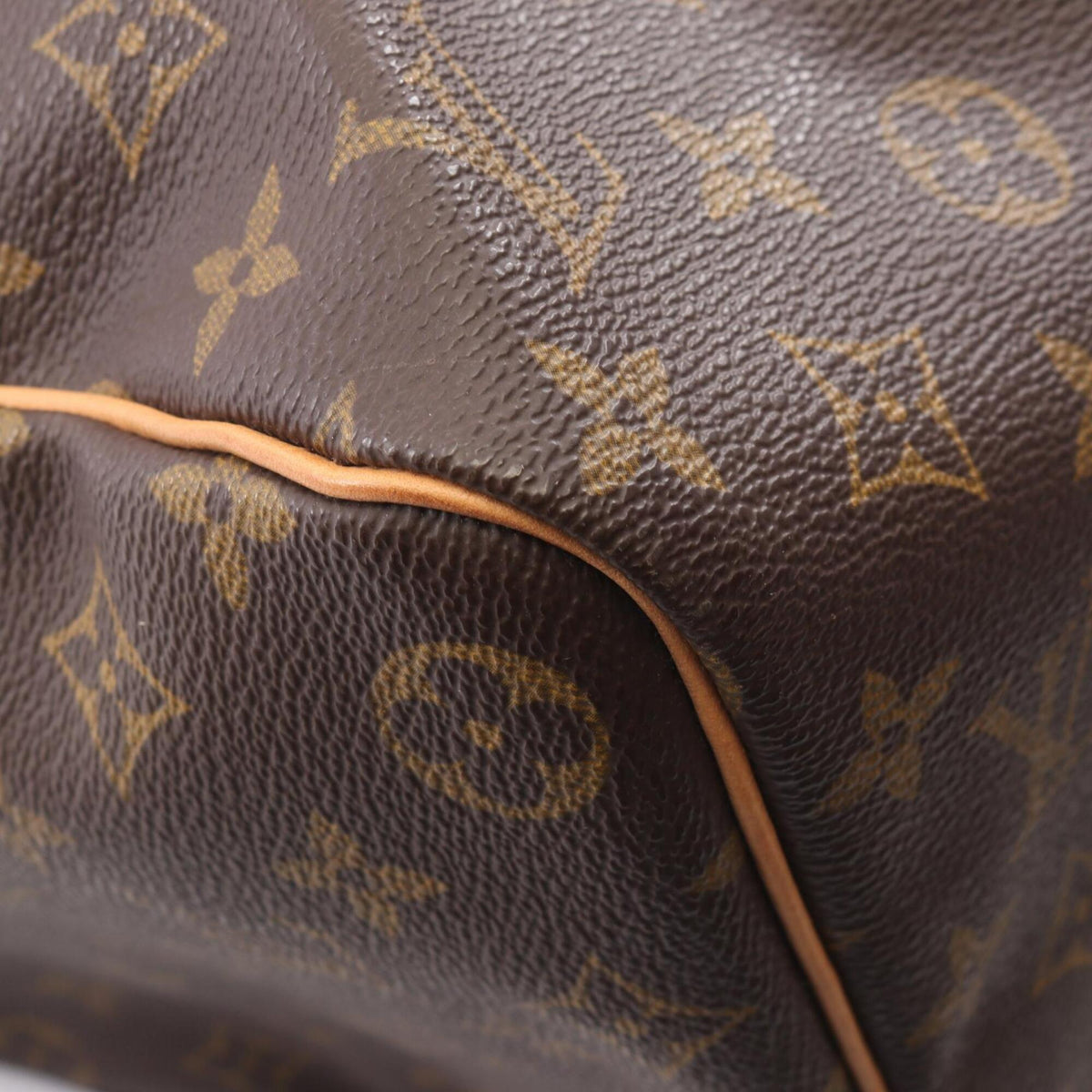 Louis Vuitton Brown Coated Canvas Leather Boston Bag Handbag (Pre-Owned)
