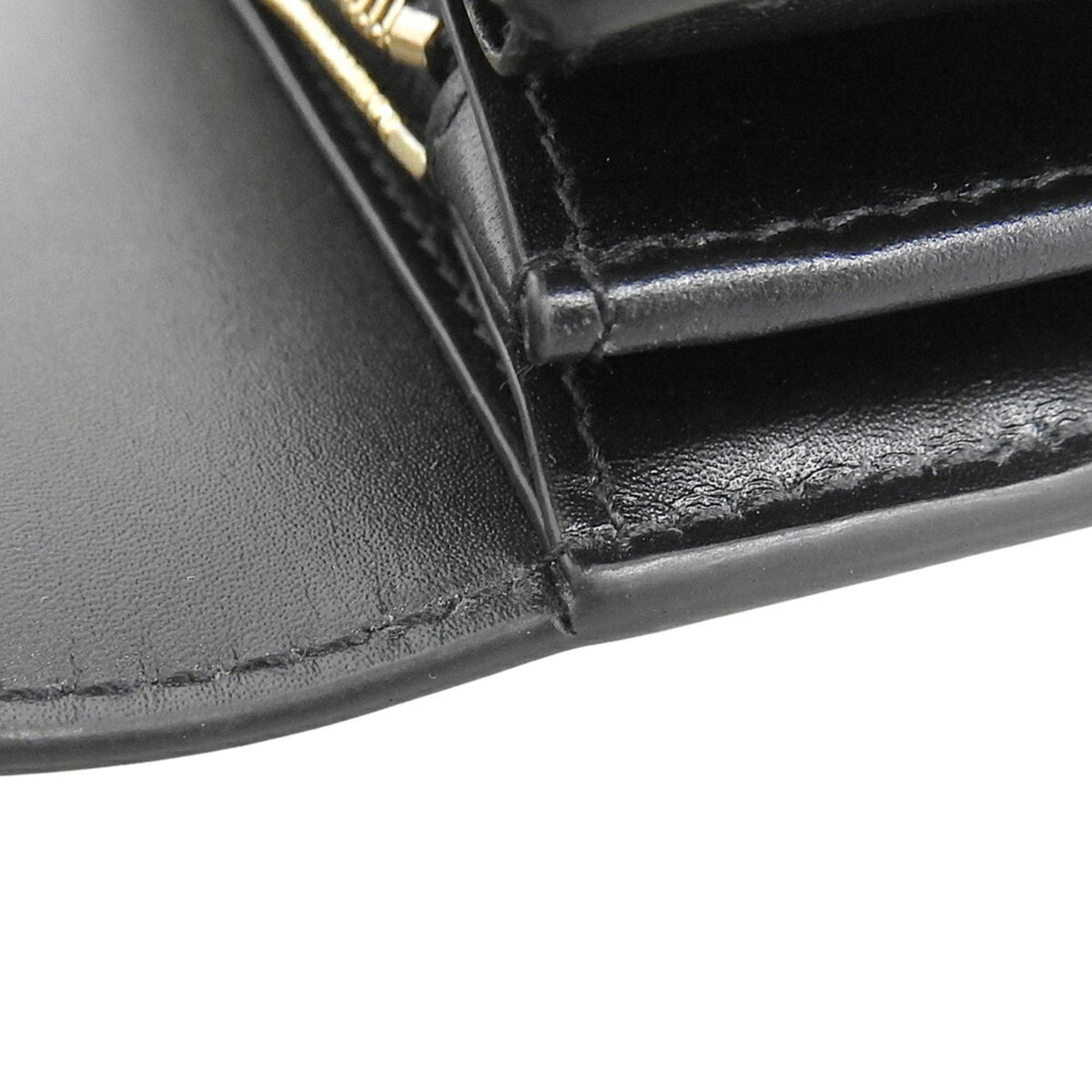 Cartier Black Leather Long Wallet (Bi-Fold) (Pre-Owned)