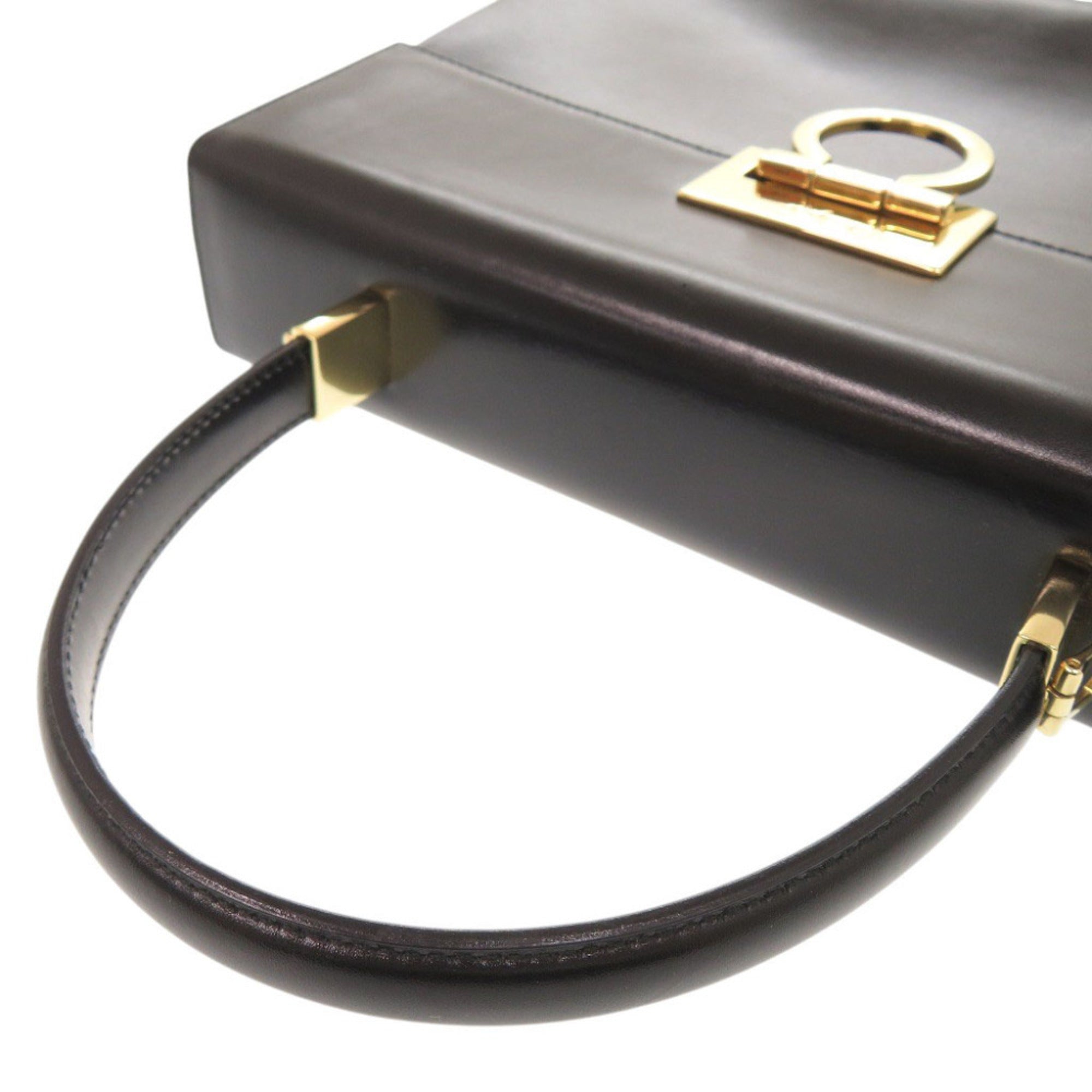 Salvatore Ferragamo Black Leather Handbag (Pre-Owned)