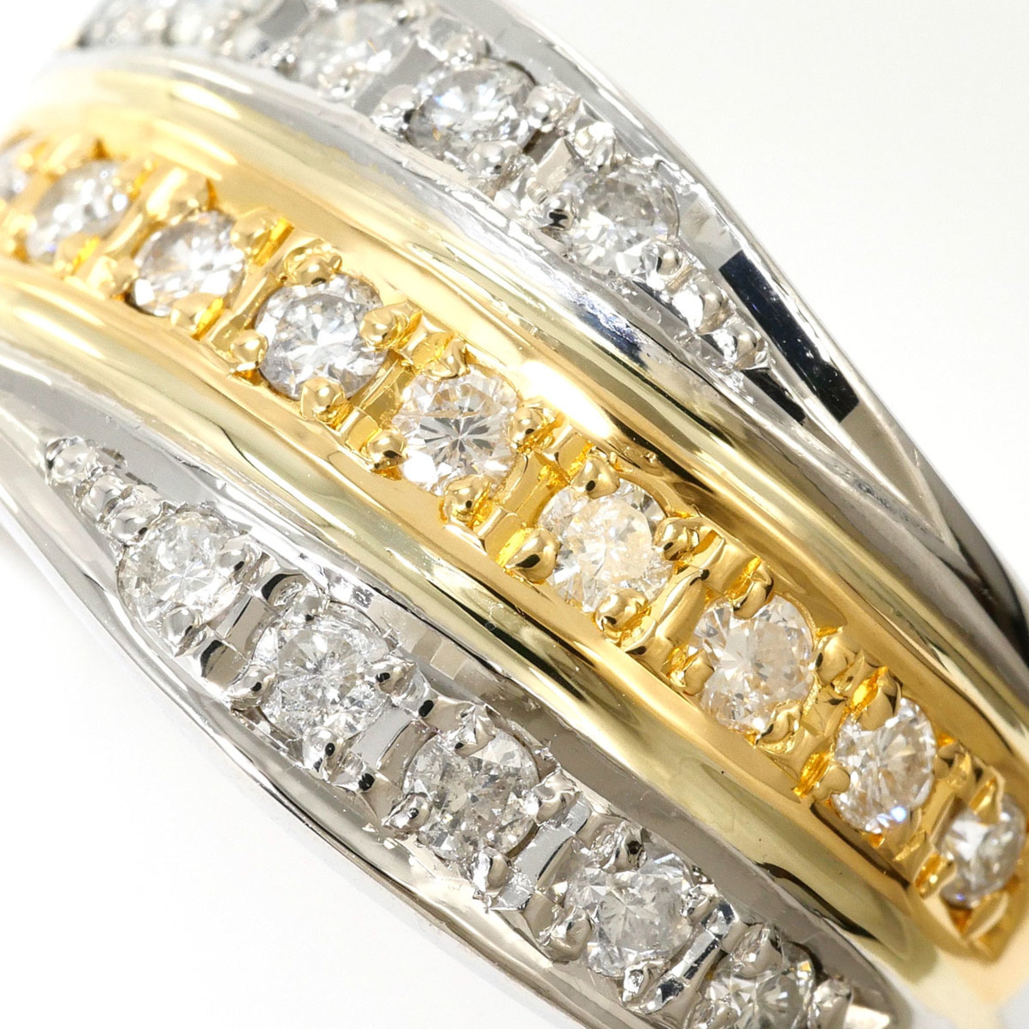 Unbranded Platinum Yellow Gold Yellow Gold (18K) Platinum 900 Band Ring (Pre-Owned)
