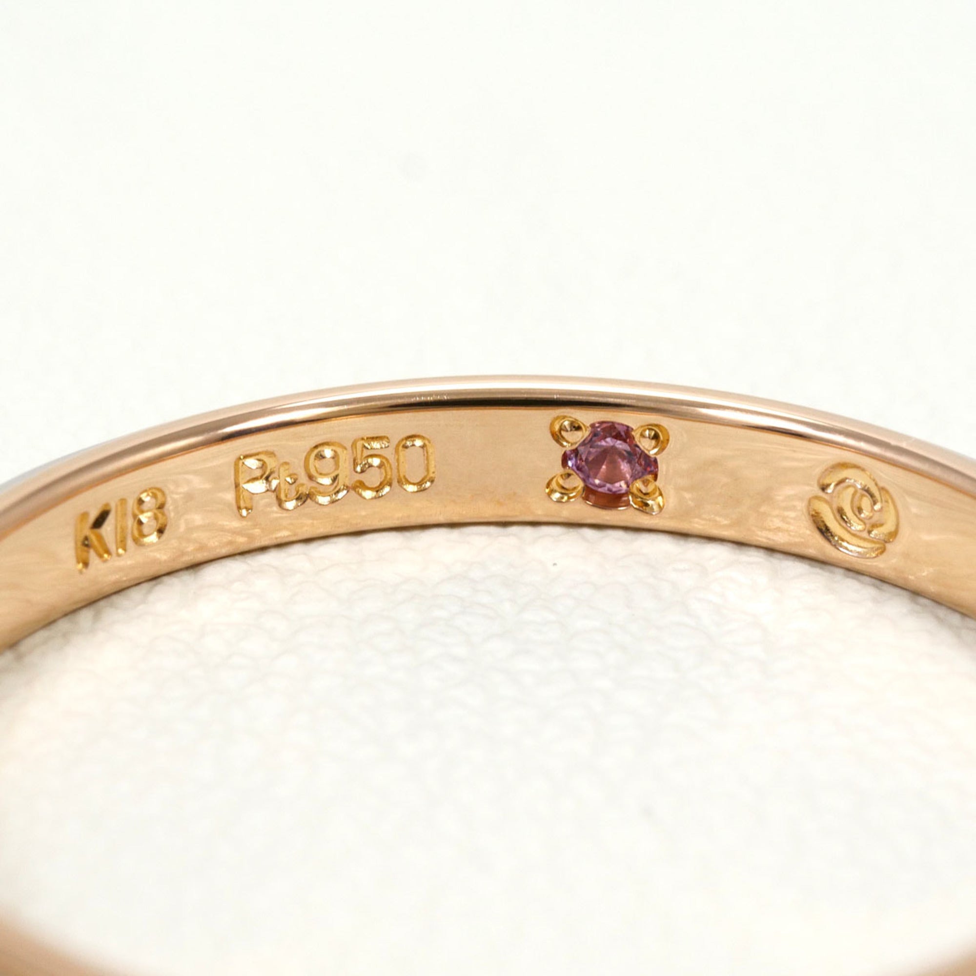 Unbranded Pink Gold Platinum Pink Gold (18K) Platinum 950 Band Ring (Pre-Owned)