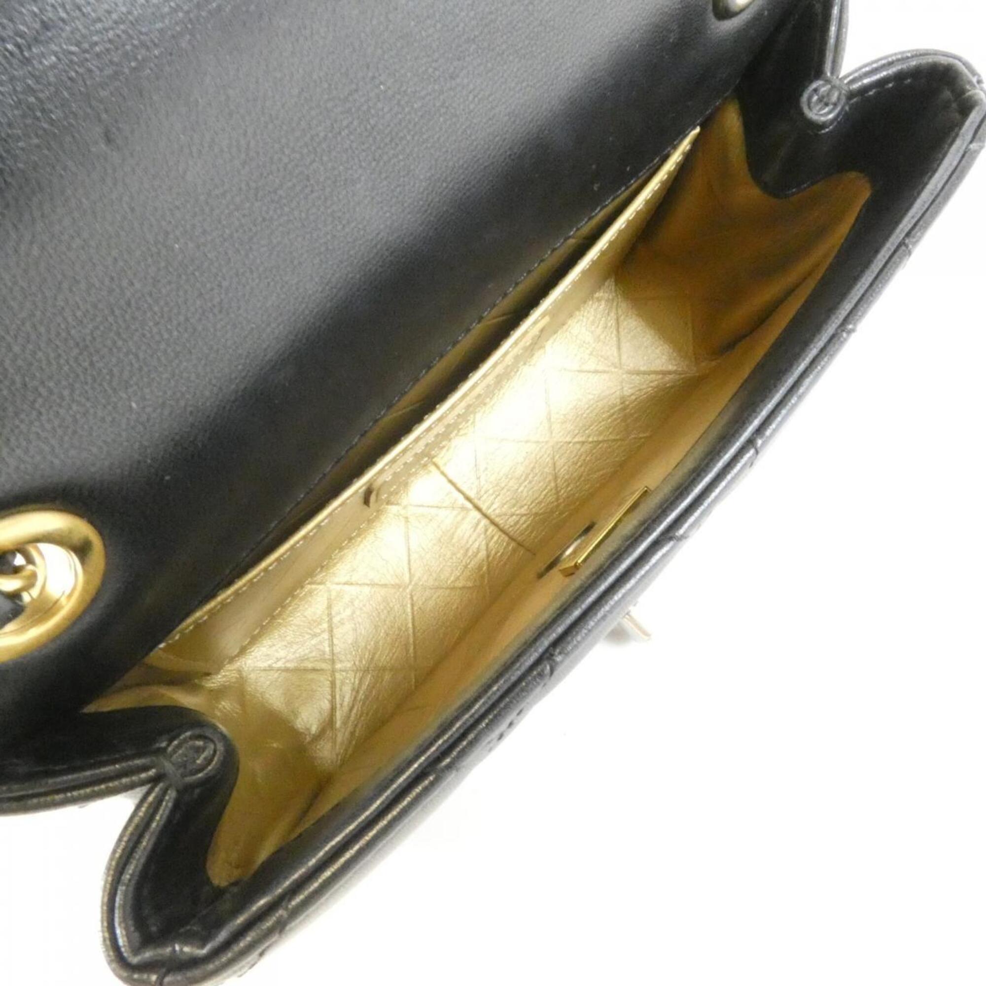 Chanel Black Leather Shoulder Bag (Pre-Owned)