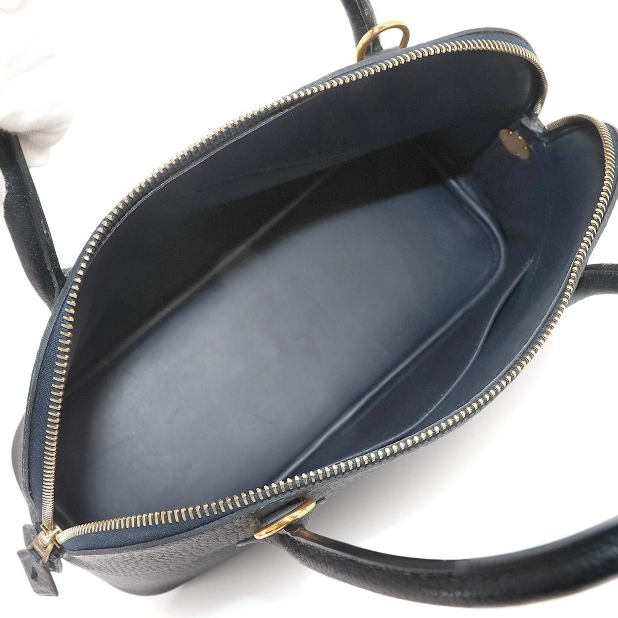 Hermes Blue Indigo Fjord Leather Handbag (Pre-Owned)