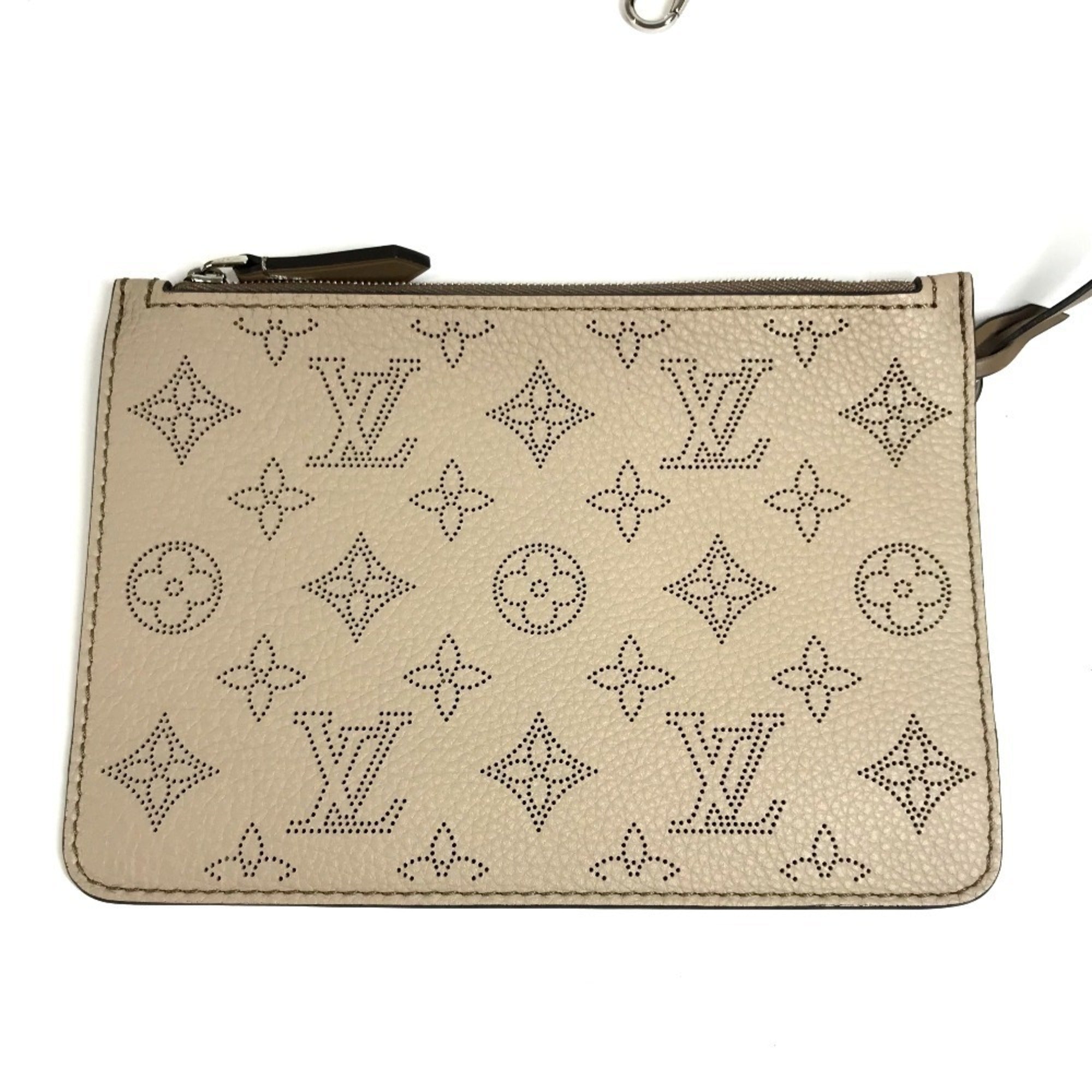 Louis Vuitton Beige Galle Mahina Leather Handbag Pouch Tote Bag (Pre-Owned)