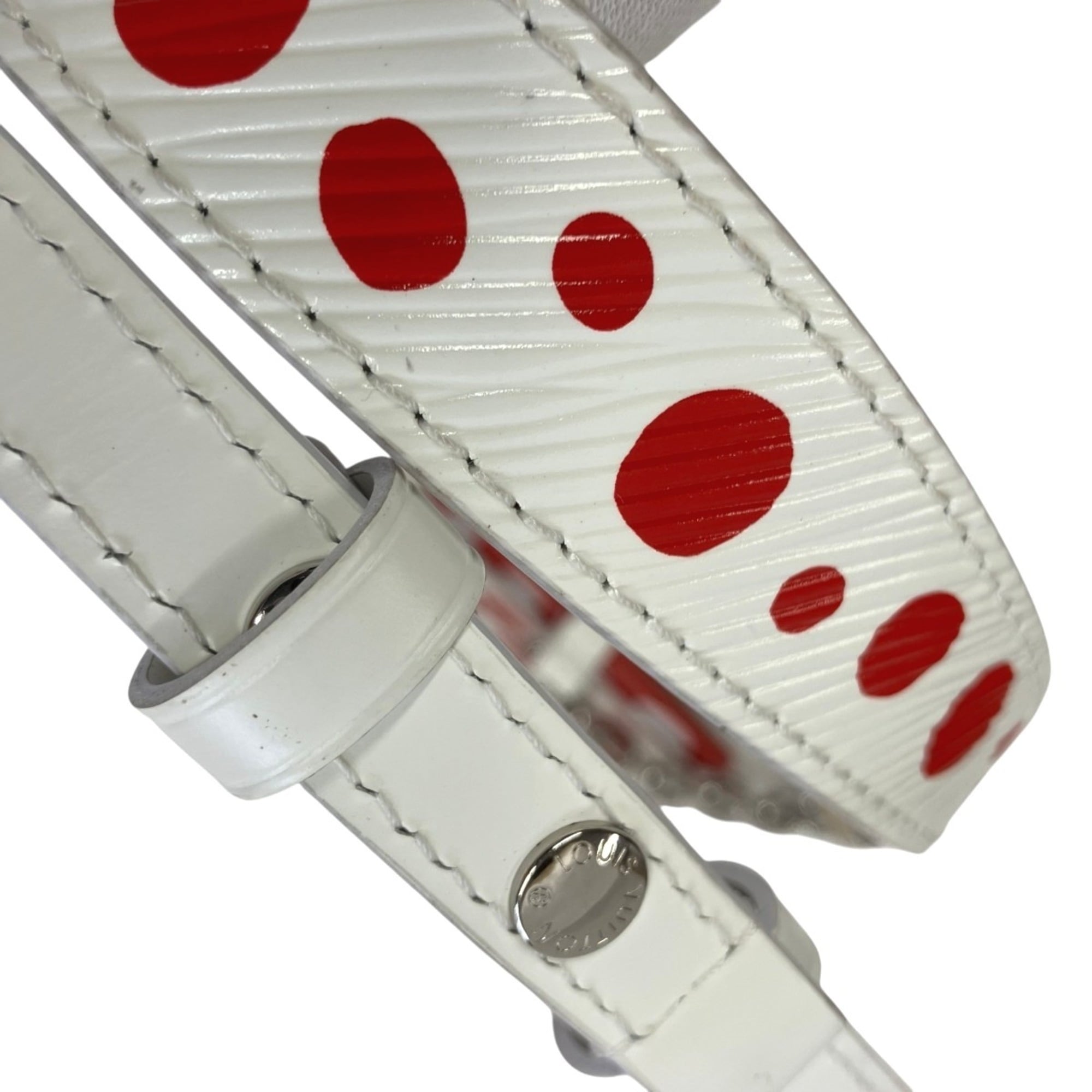 Louis Vuitton Yayoi Kusama Blanc Rouge Leather Shoulder Bag (Pre-Owned)