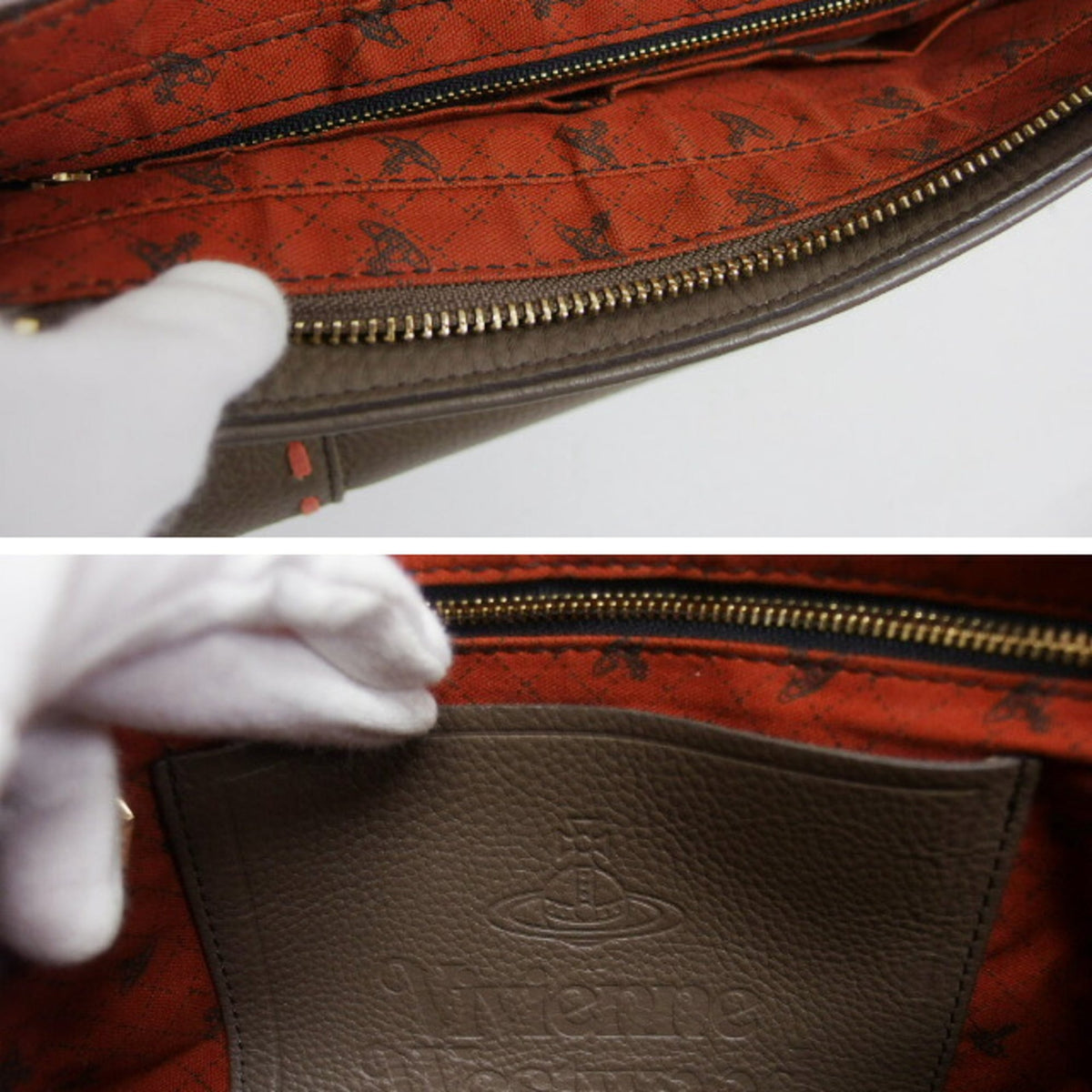 Vivienne Westwood Dark Brown Leather Shoulder Bag (Pre-Owned)