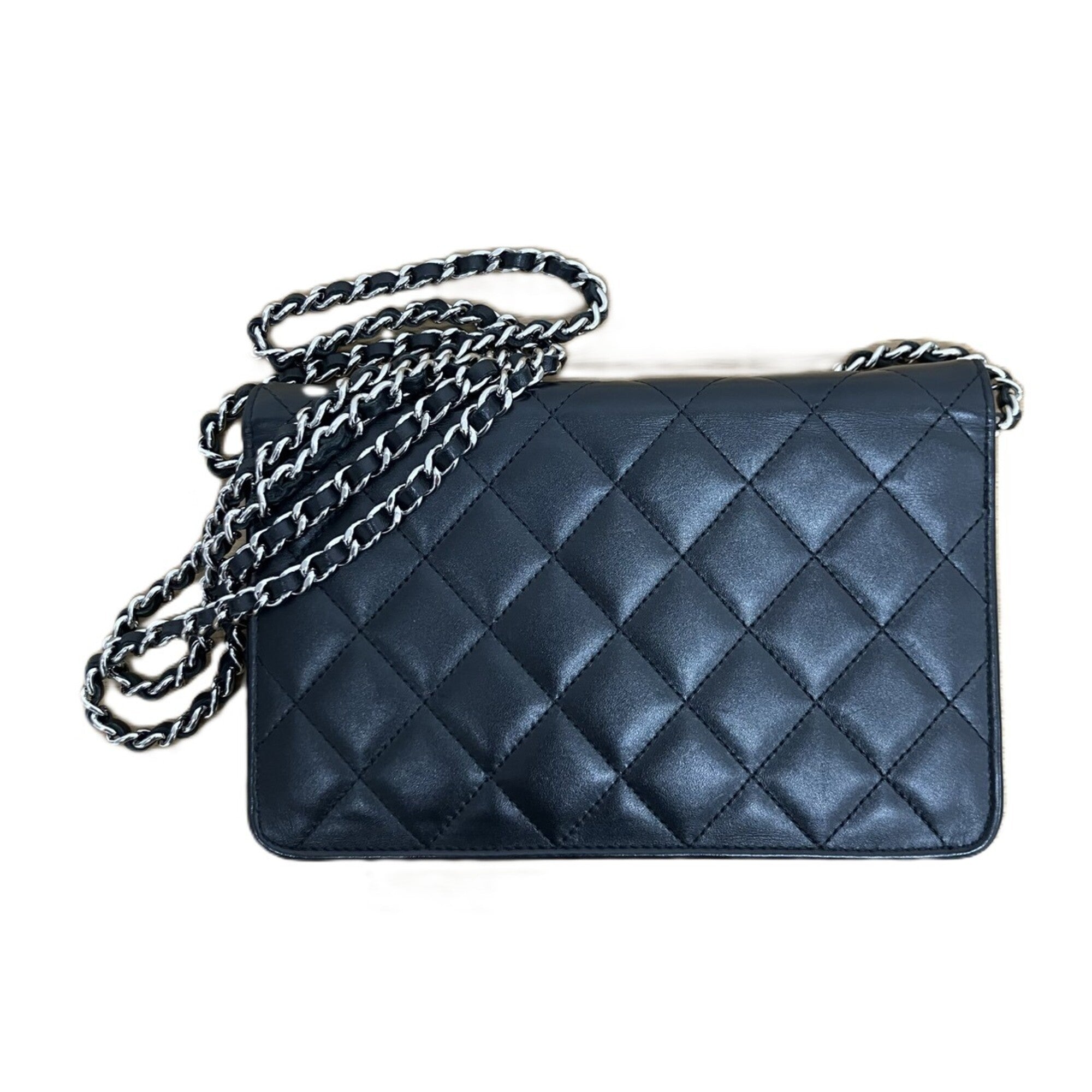 Chanel Ligne Cambon Black Leather Shoulder Bag (Pre-Owned)