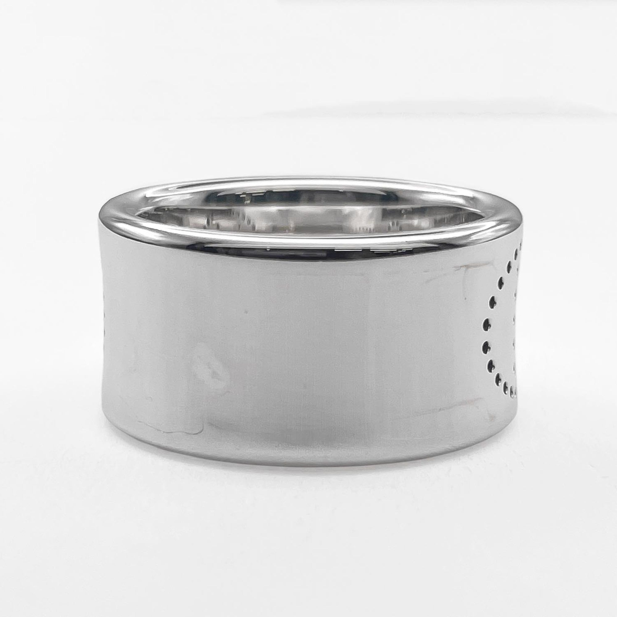 Hermes Silver Silver 925 Band Ring (Pre-Owned)