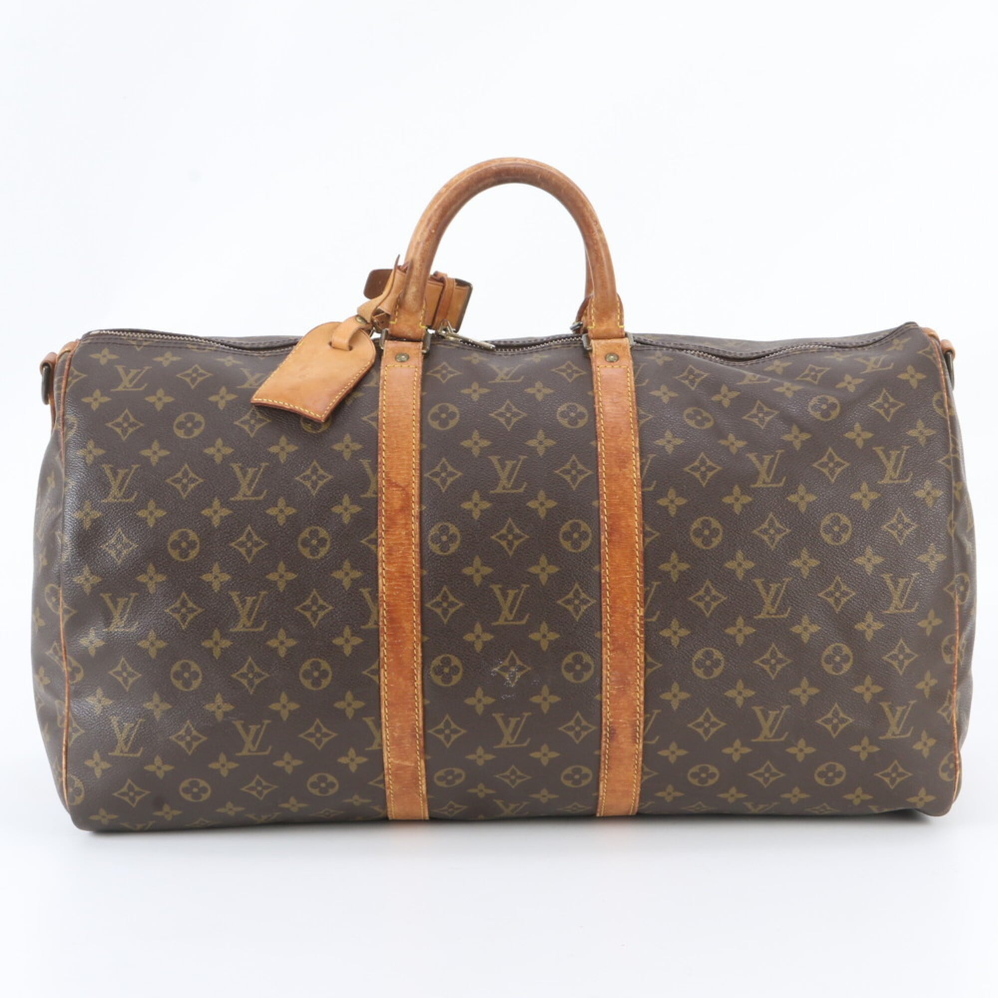 Louis Vuitton Brown Monogram Leather Coated Canvas Handbag Tote Bag (Pre-Owned)