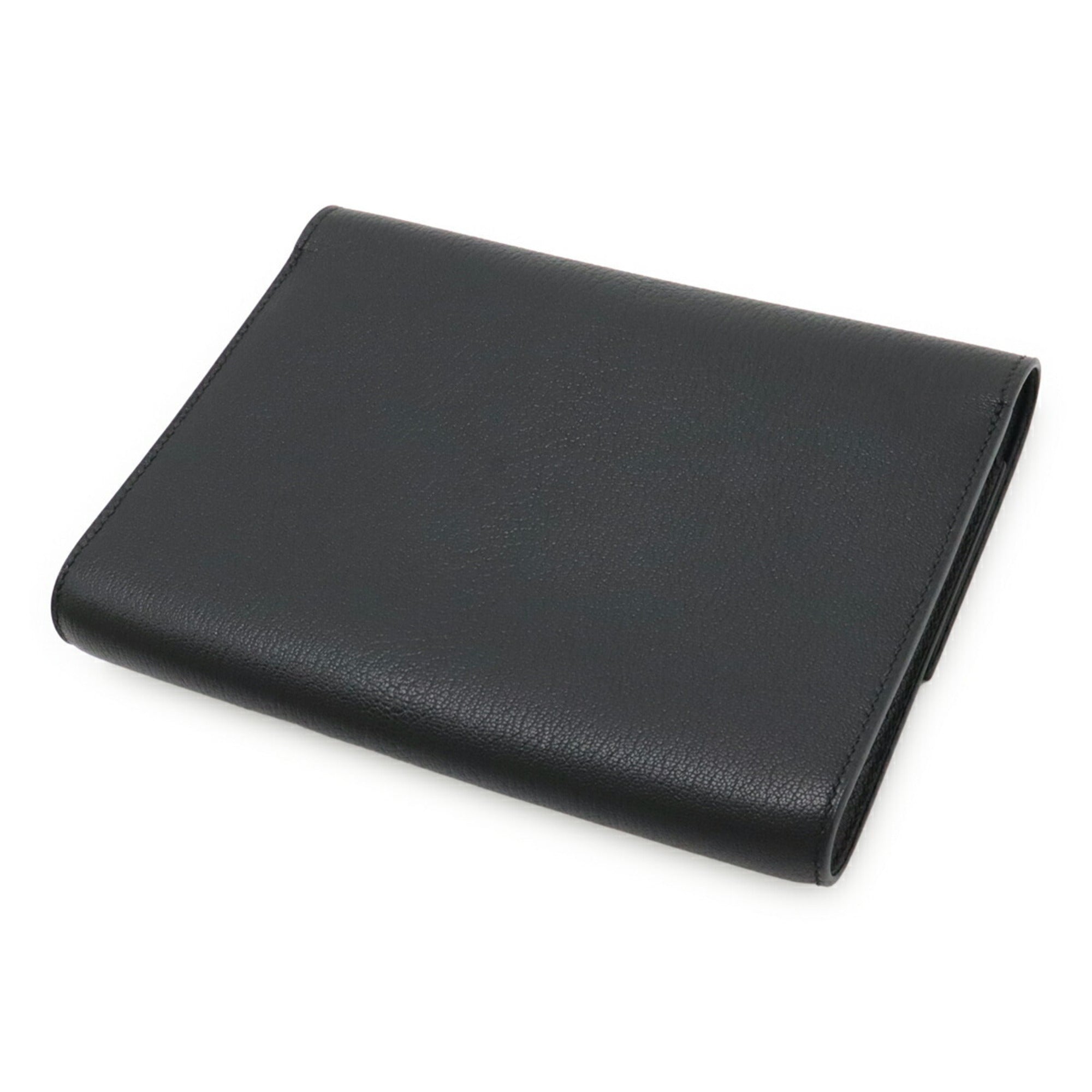Hermes Black Chevre Leather Clutch Bag (Pre-Owned)