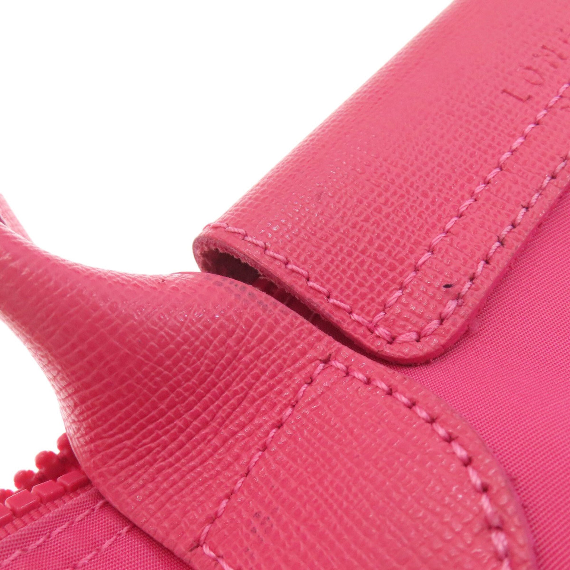Longchamp Pink Nylon Handbag (Pre-Owned)