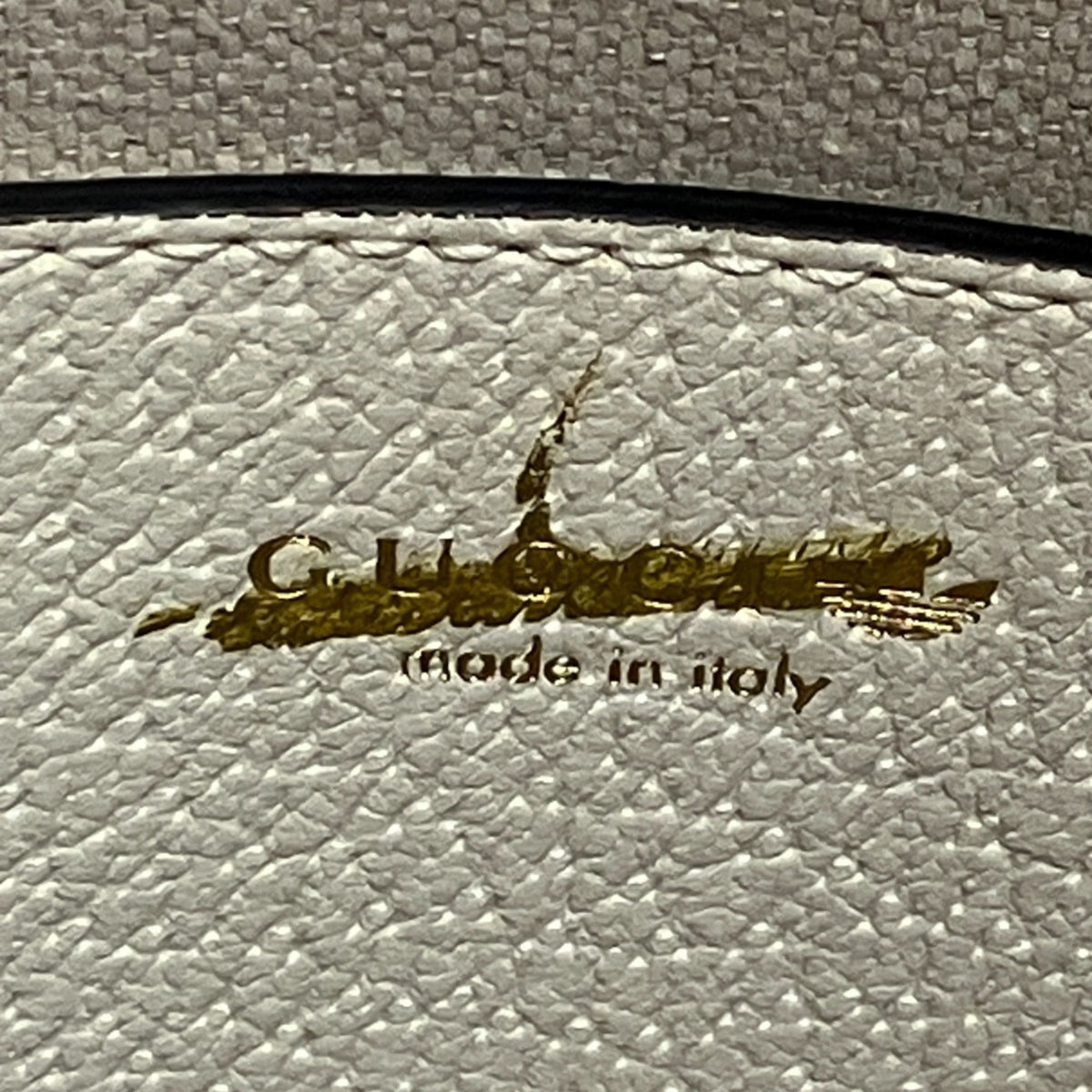 Gucci Horsebit White Leather Canvas Handbag (Pre-Owned)