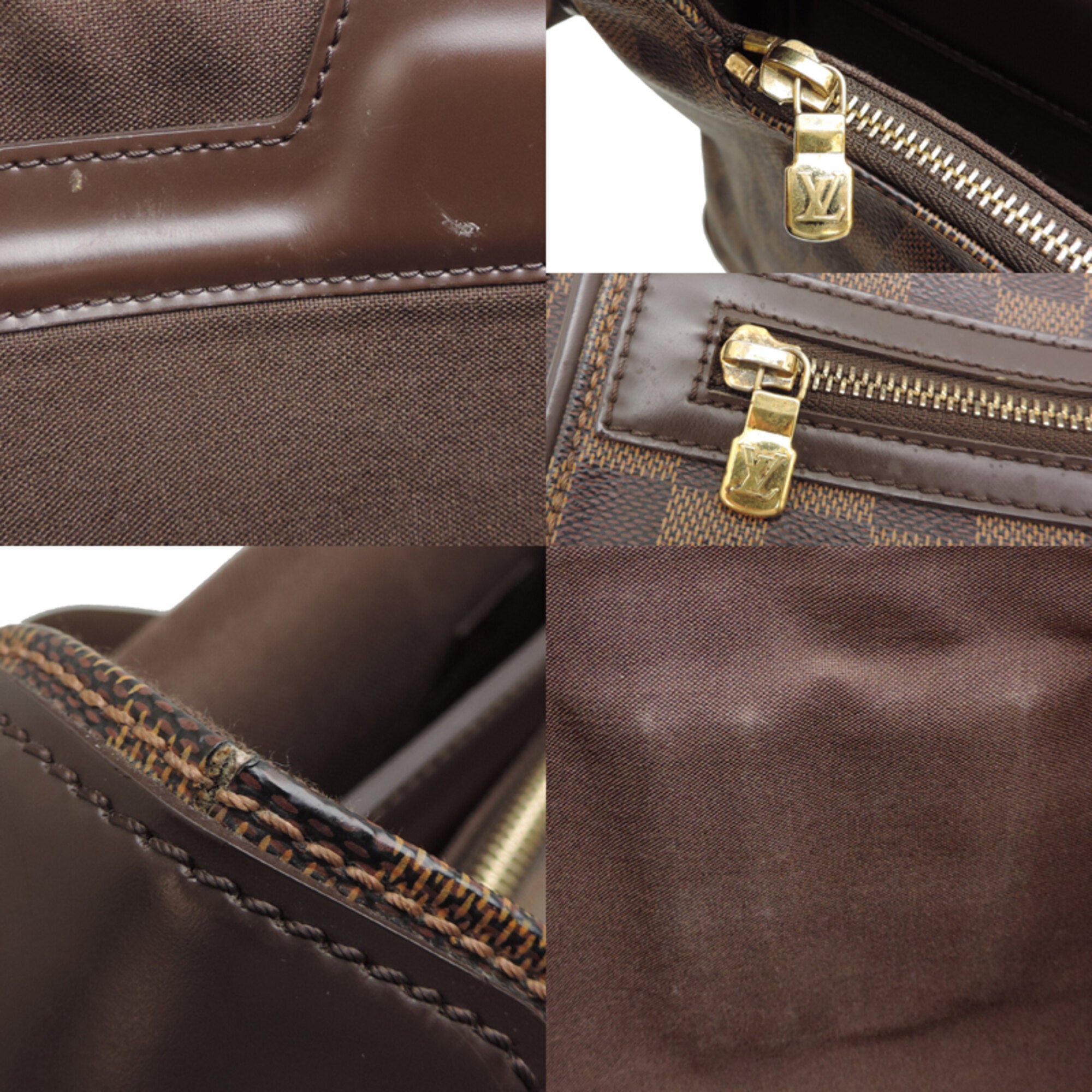 Louis Vuitton Brown Ebene Damier Canvas Shoulder Bag (Pre-Owned)