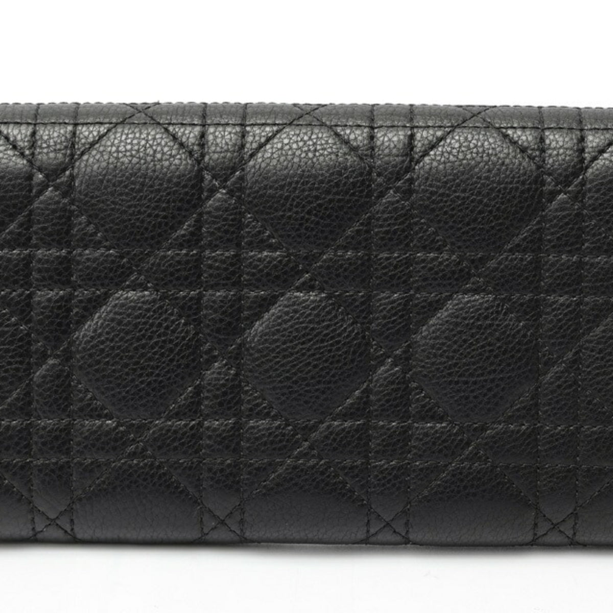 Christian Dior Black Leather Long Wallet (Bi-Fold) (Pre-Owned)
