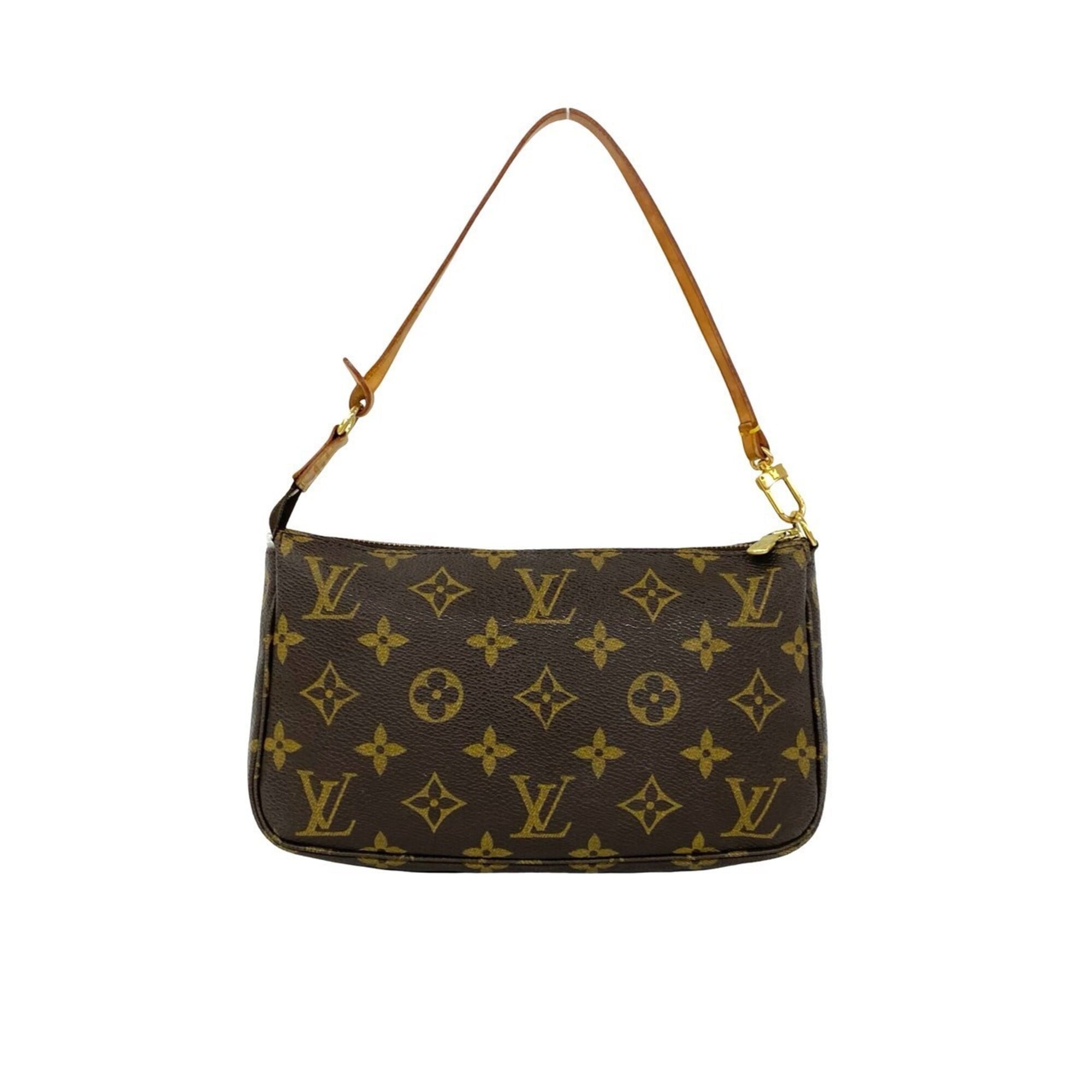 Louis Vuitton Brown Leather Pvc Handbag Pochette (Pre-Owned)