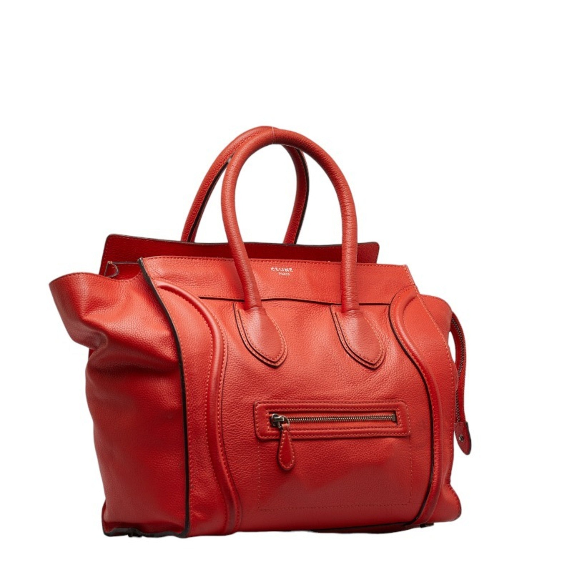 Celine Orange Leather Handbag (Pre-Owned)