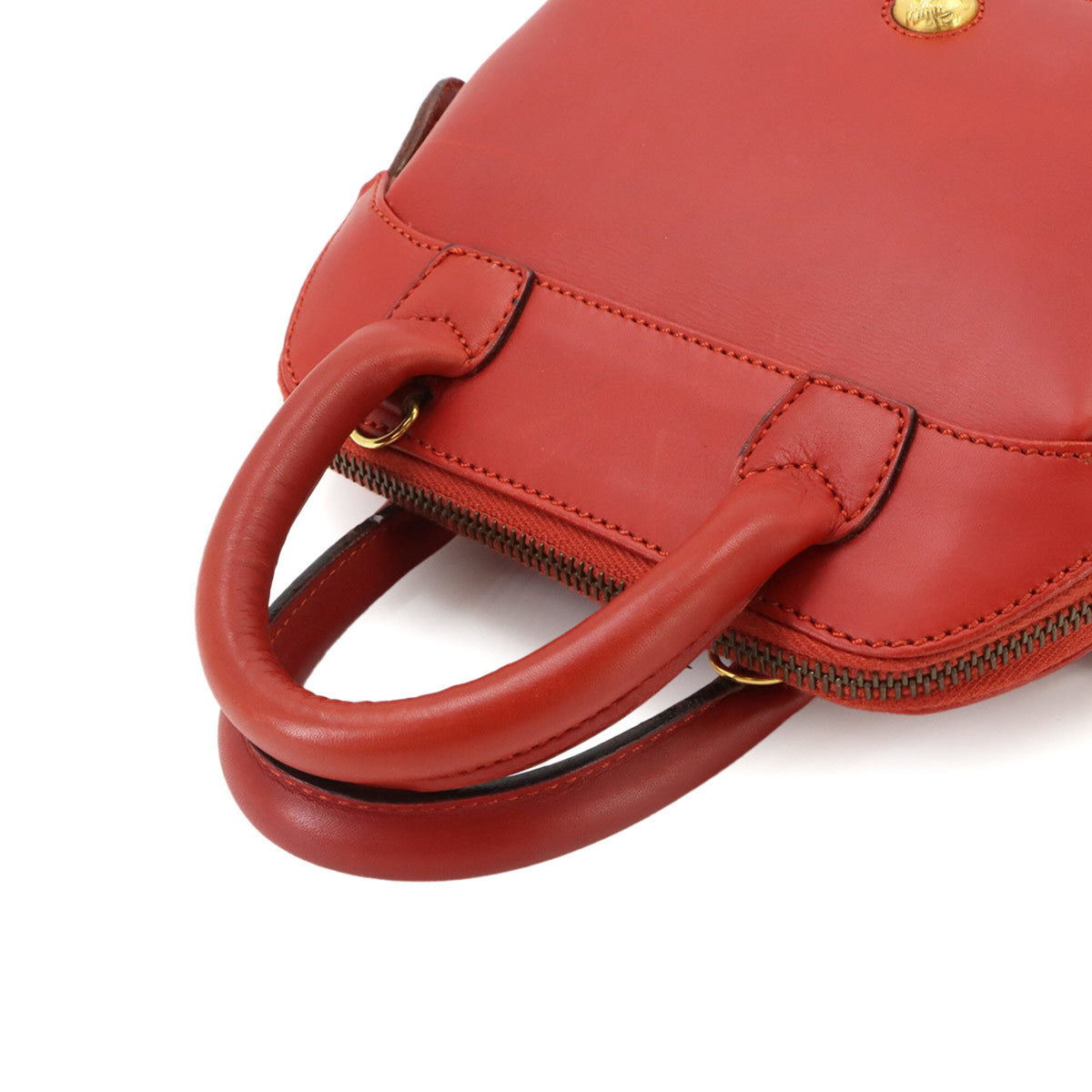 Salvatore Ferragamo Red Color Leather Handbag Shoulder Bag (Pre-Owned)