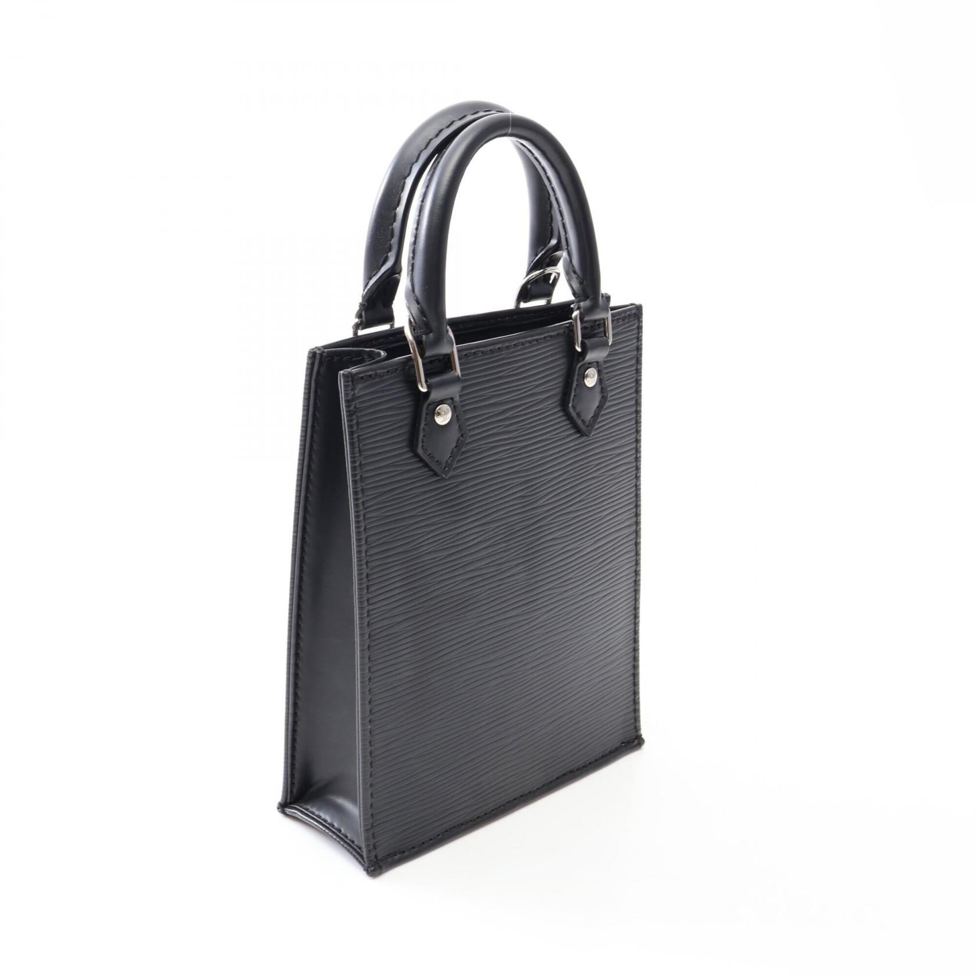 Louis Vuitton Black Leather Handbag (Pre-Owned)