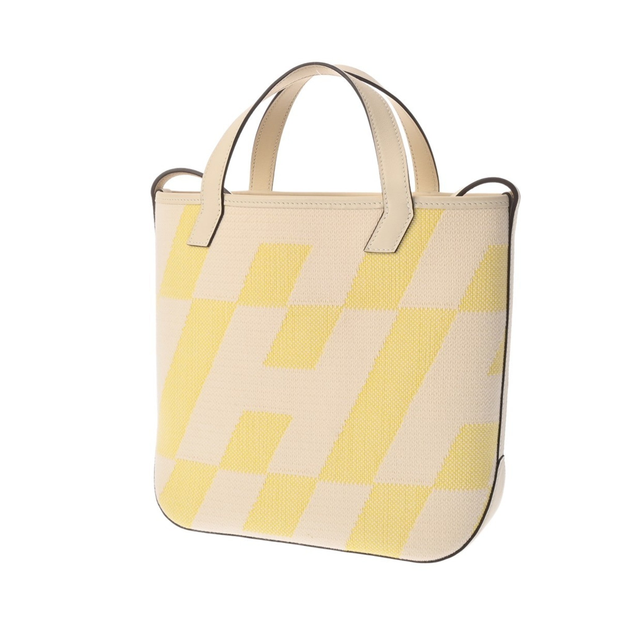 Hermes Ecru Toile H Swift Leather Handbag (Pre-Owned)