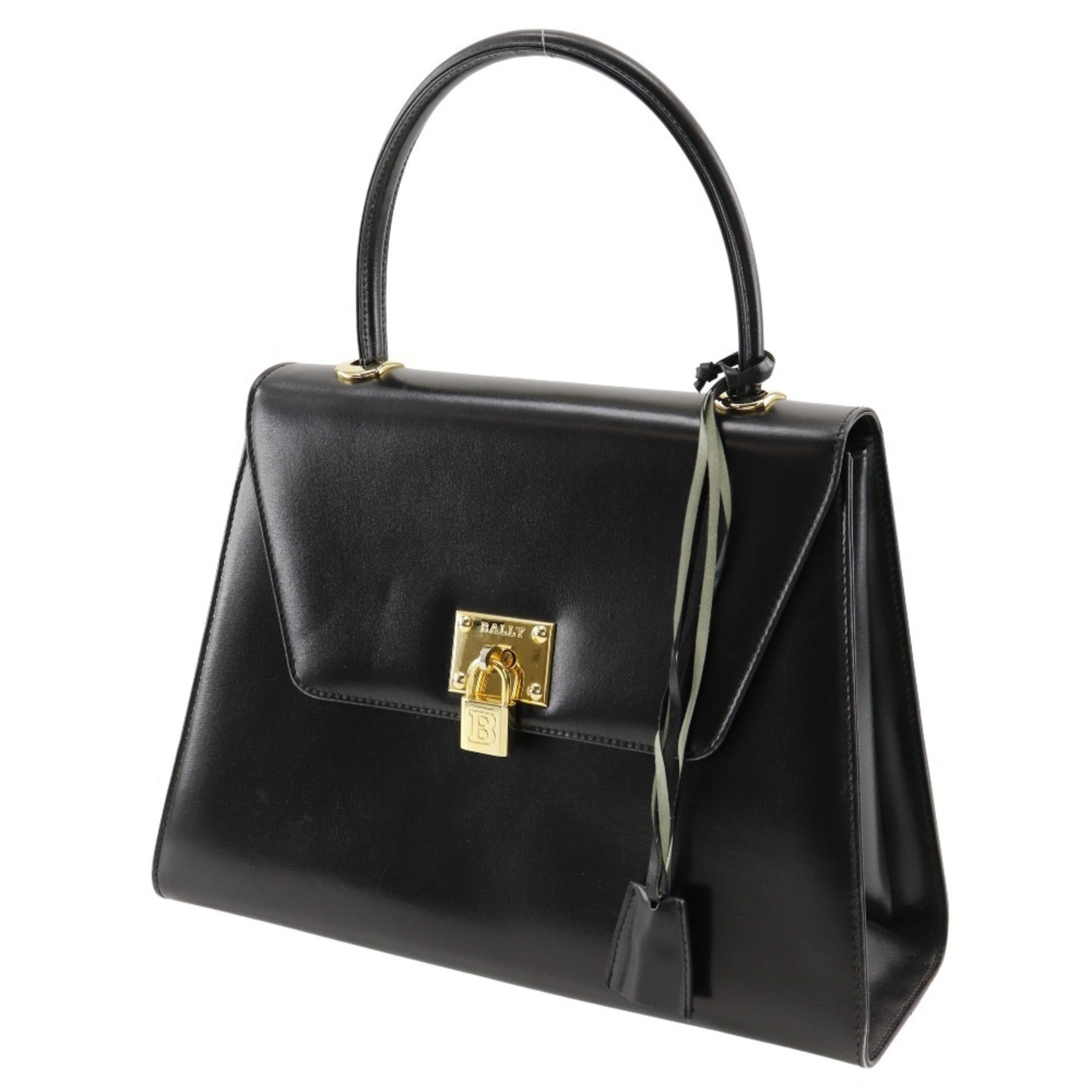 Bally Black Leather Handbag (Pre-Owned)