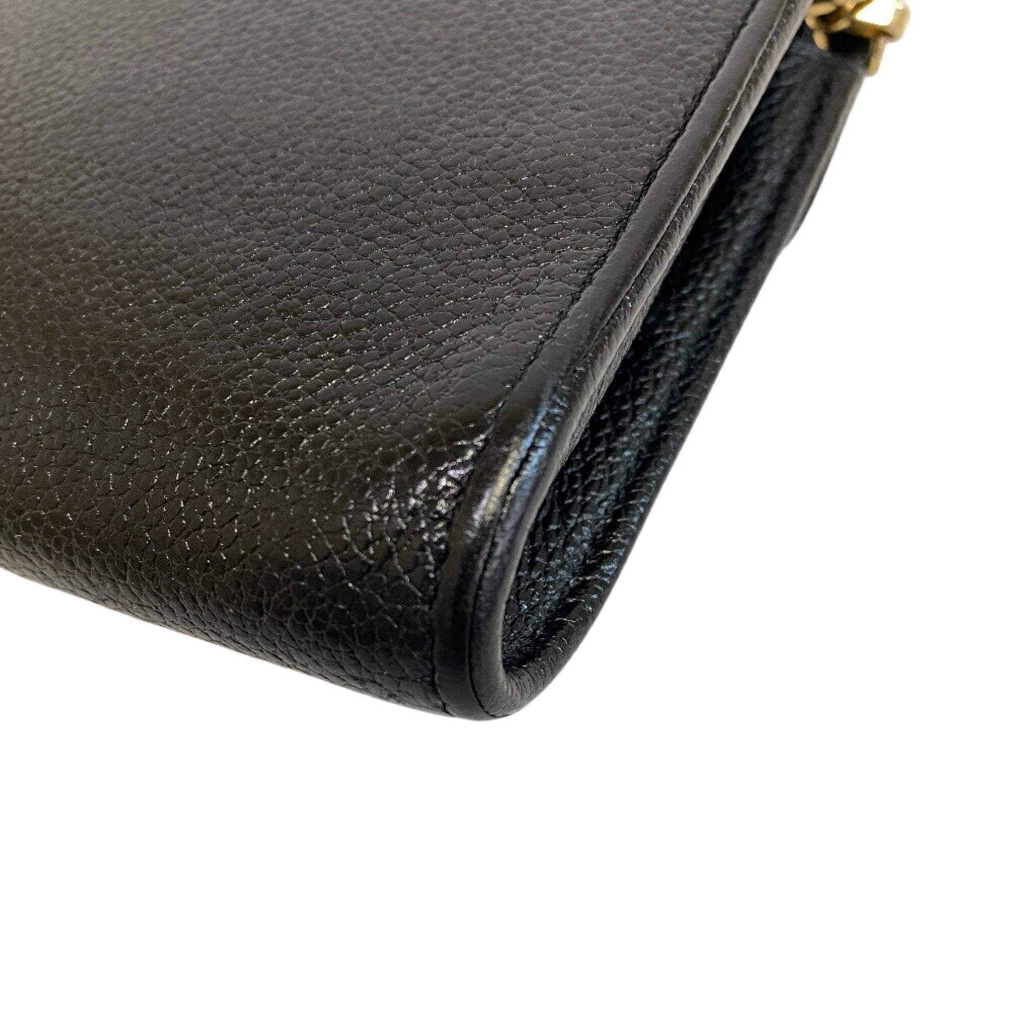 Louis Vuitton Black Leather Pochette (Pre-Owned)
