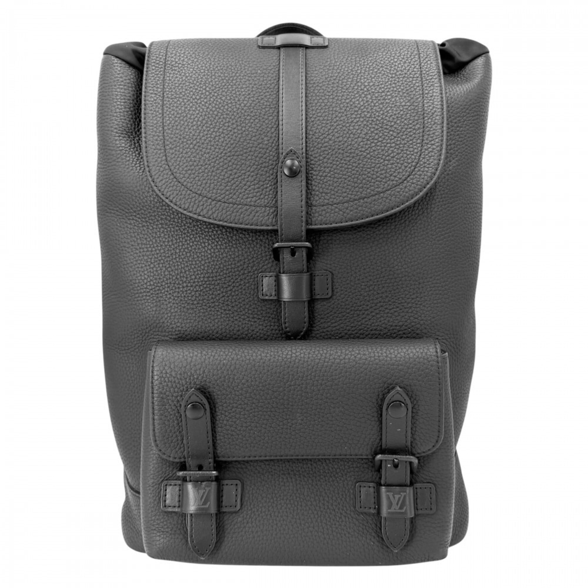 Louis Vuitton Black Leather Backpack (Pre-Owned)