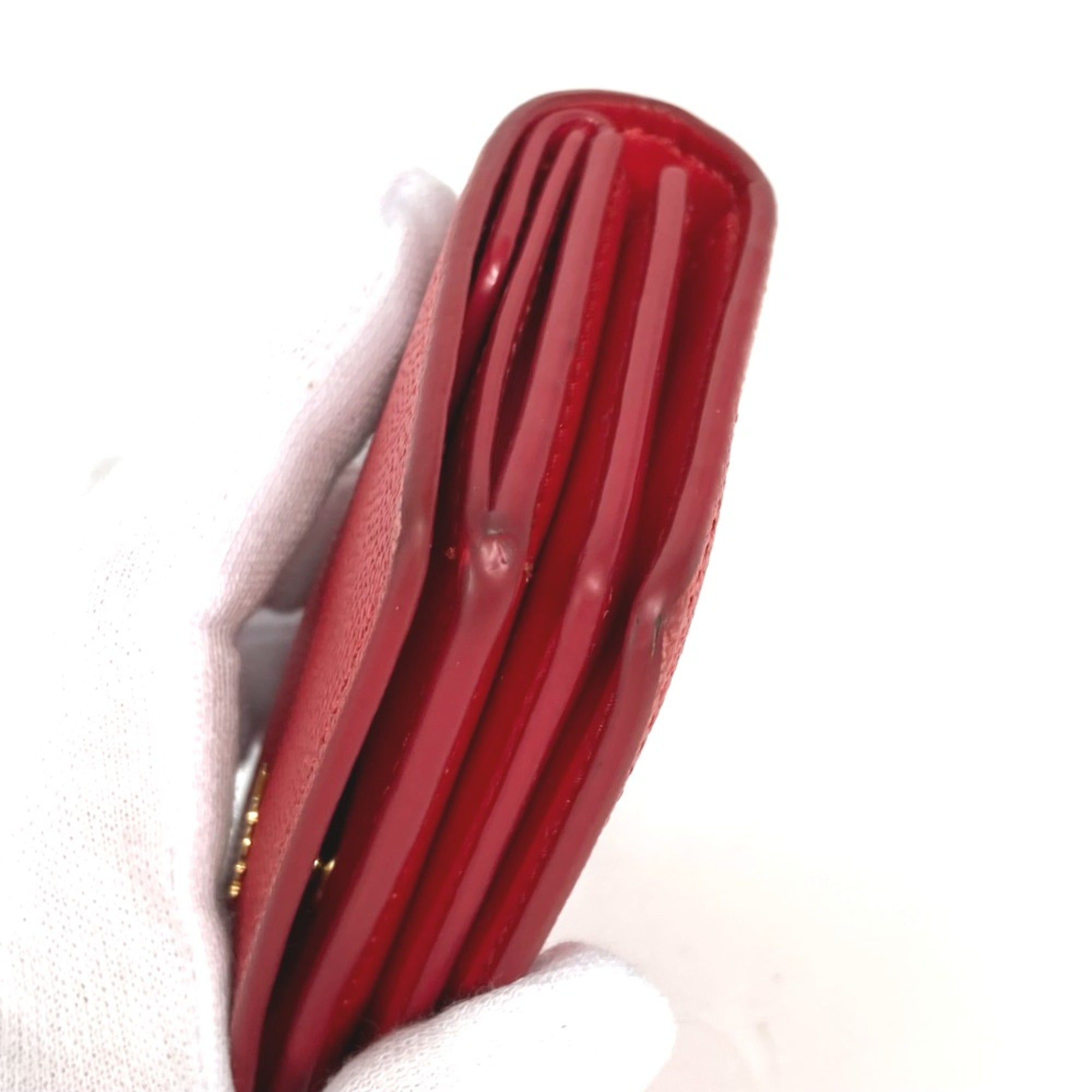 Burberry Red Leather Wallet (Bi-Fold) (Pre-Owned)