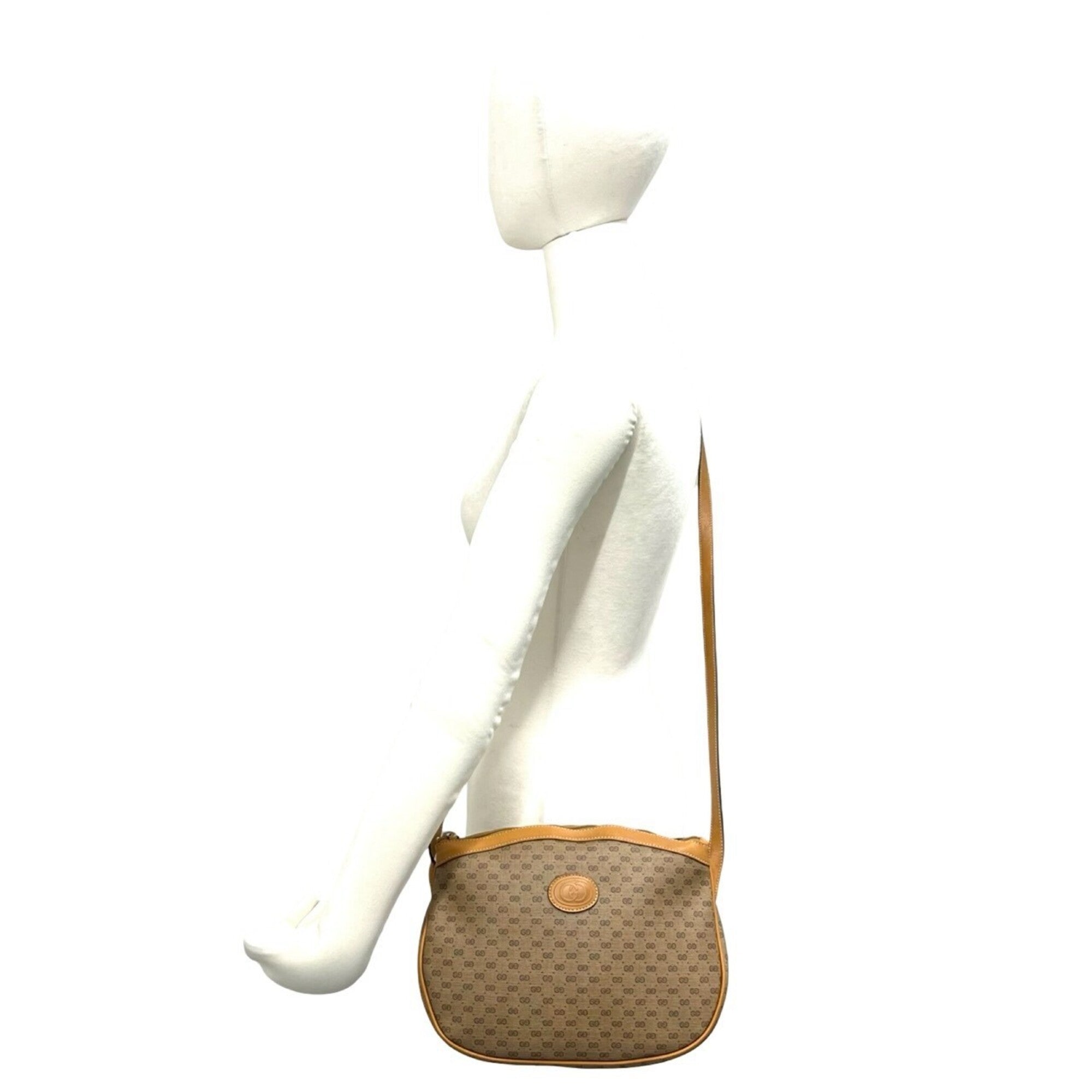 Gucci Brown Pvc Leather Pochette Shoulder Bag (Pre-Owned)