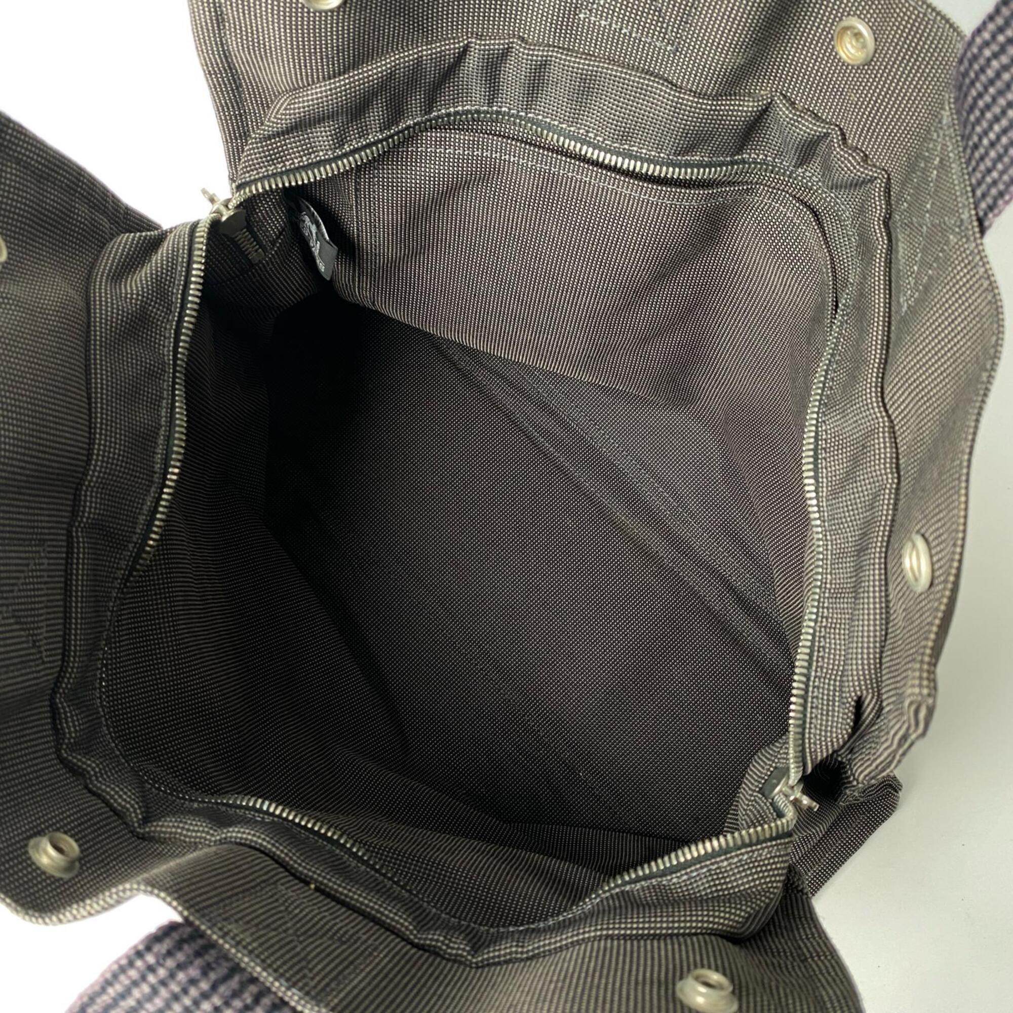 Hermes Gray Canvas Tote Bag (Pre-Owned)