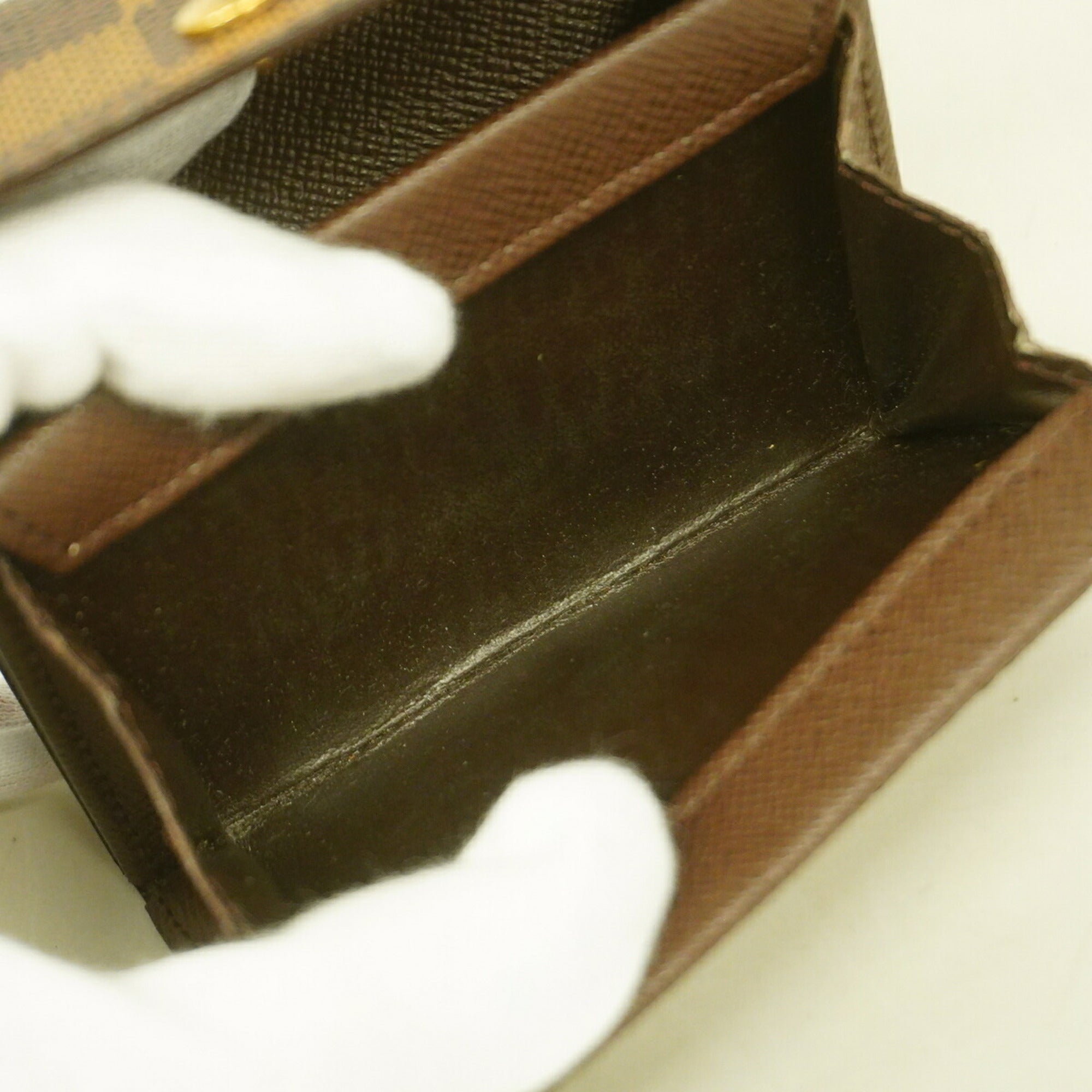 Louis Vuitton Ebene Coin Purse/Coin Case (Pre-Owned)