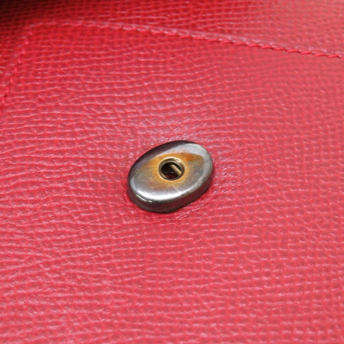 Hermes Red Color Courchevel Leather Clutch Bag (Pre-Owned)