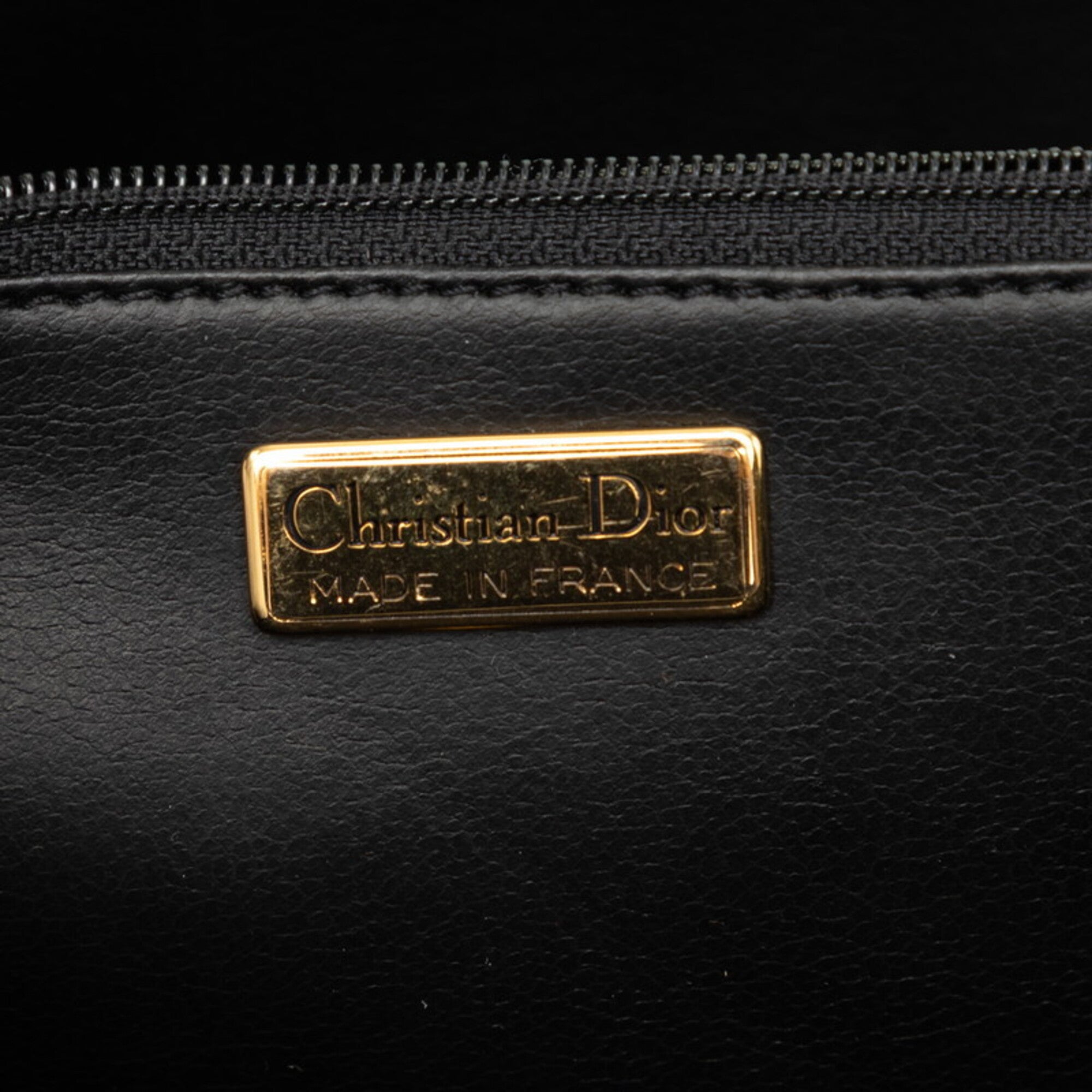 Christian Dior Black Brown Leather Shoulder Bag (Pre-Owned)