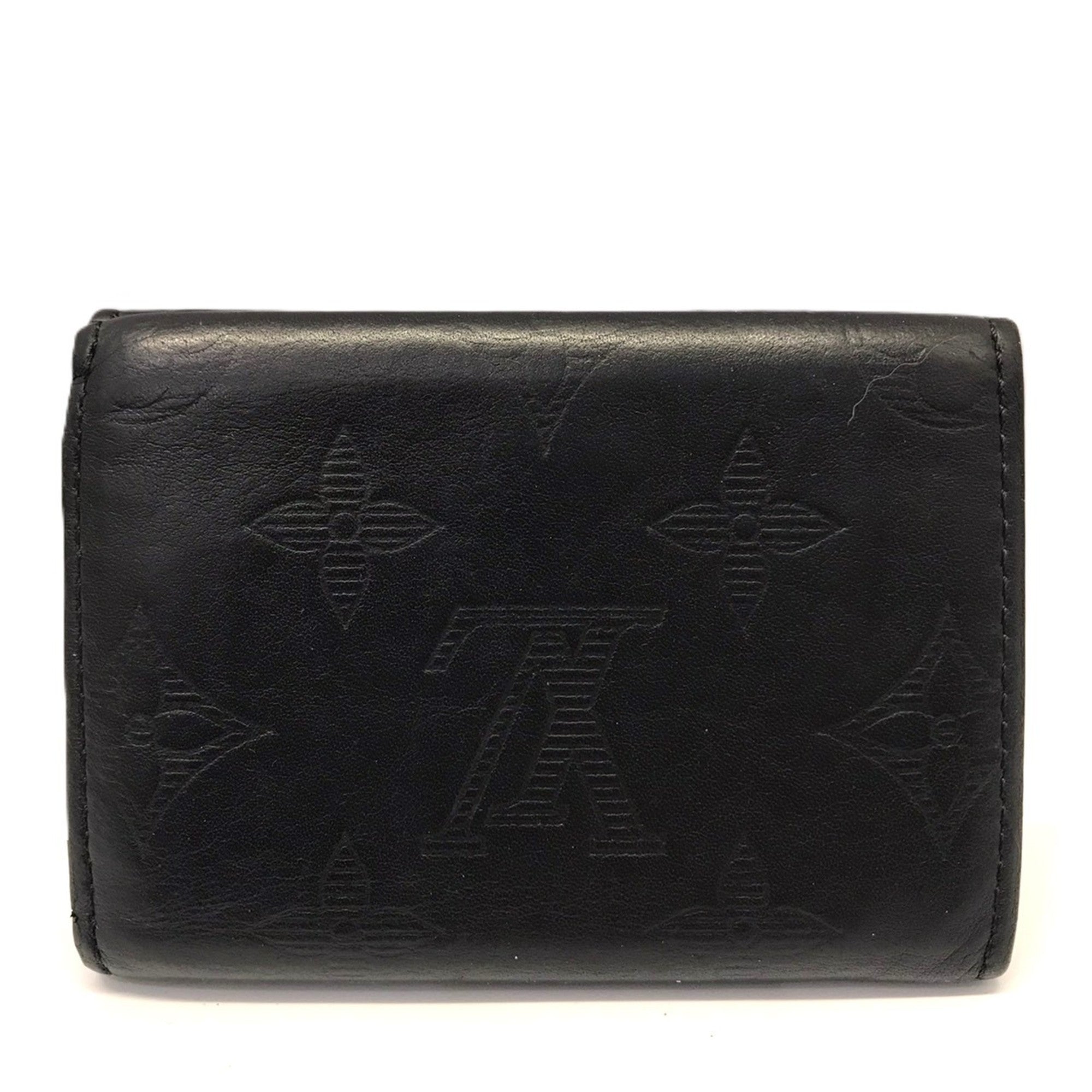 Louis Vuitton Monogram Shadow Black Monogram Shadow Wallet (Tri-Fold) (Pre-Owned)